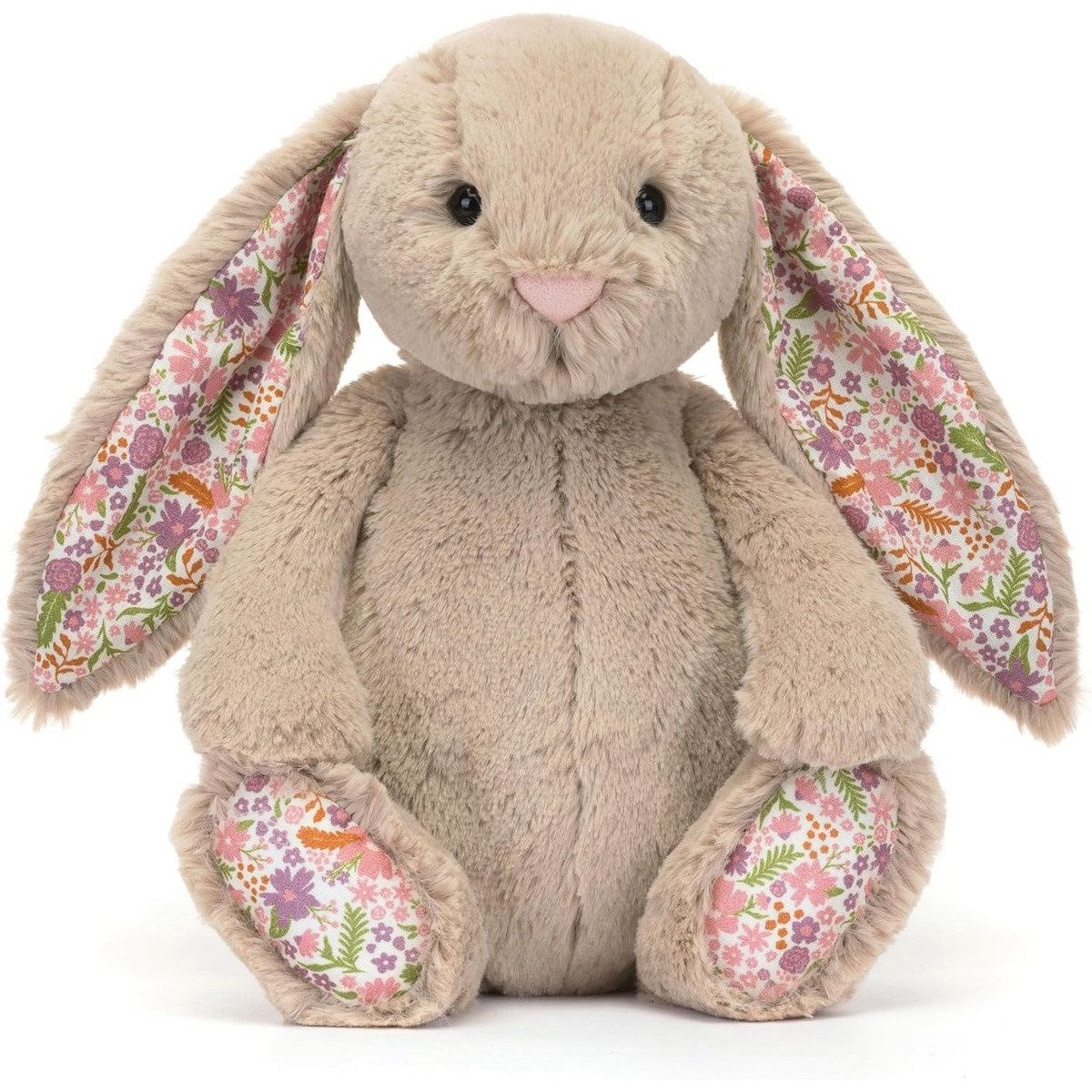 Kraftverdia Plüschfigur Plüschhase 28cm – Kawaii Kuscheltier Hase mit Blumenohren