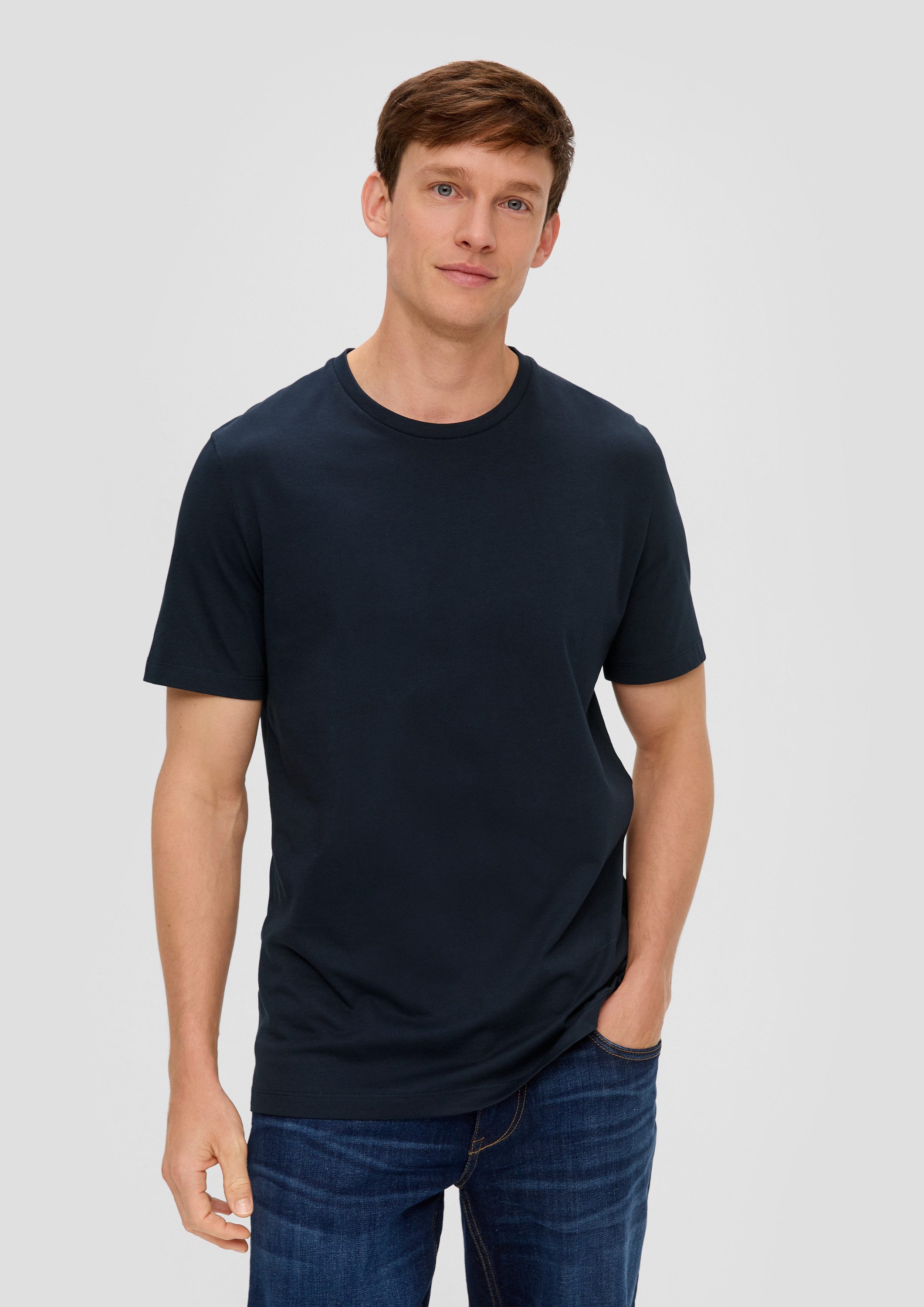 s.Oliver Kurzarmshirt T-Shirt Basic-T-Shirt aus Baumwolle im 2er-Pack