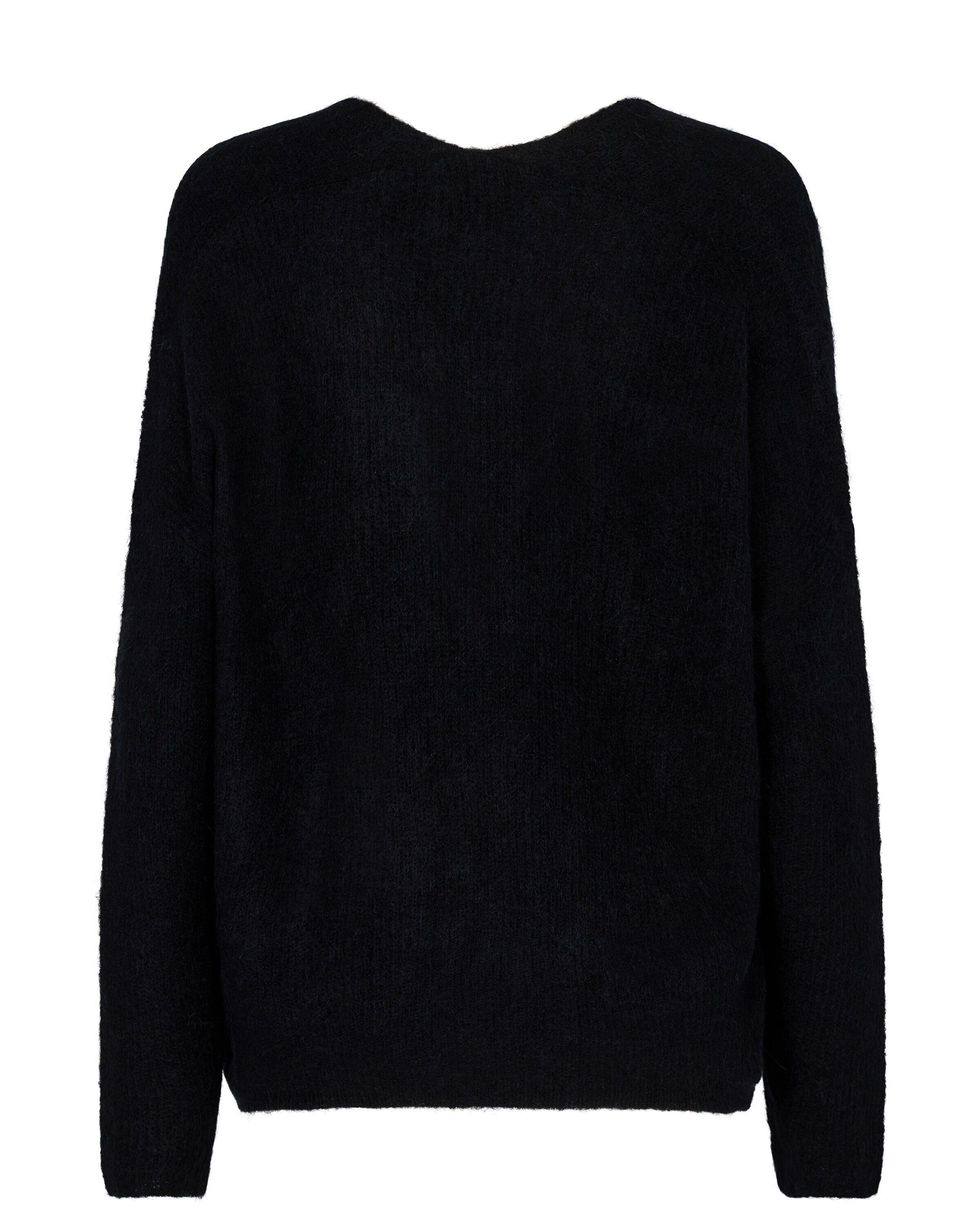 Mos Mosh Strickpullover Details black (1-tlg) Plain/ohne