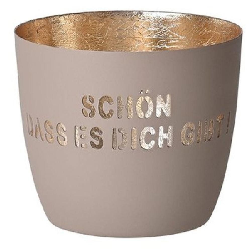 Giftcompany Kerzenhalter Windlicht Madras Schön dass es Dich gibt Sandstone günstig online kaufen