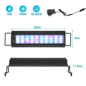 Randaco LED Aquariumleuchte LED Aquarium mit timer RGB Salzwasserfische Mollusken 10-45W 30-130cm, 10W