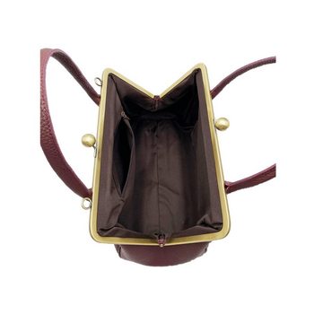 Taschenkinder Henkeltasche Handtasche "Marie", Damentasche, Schultertasche, Vintage Stil, Retro, Echt Leder, Vintage Stil, Retro Bügeltasche, Clipverschluss