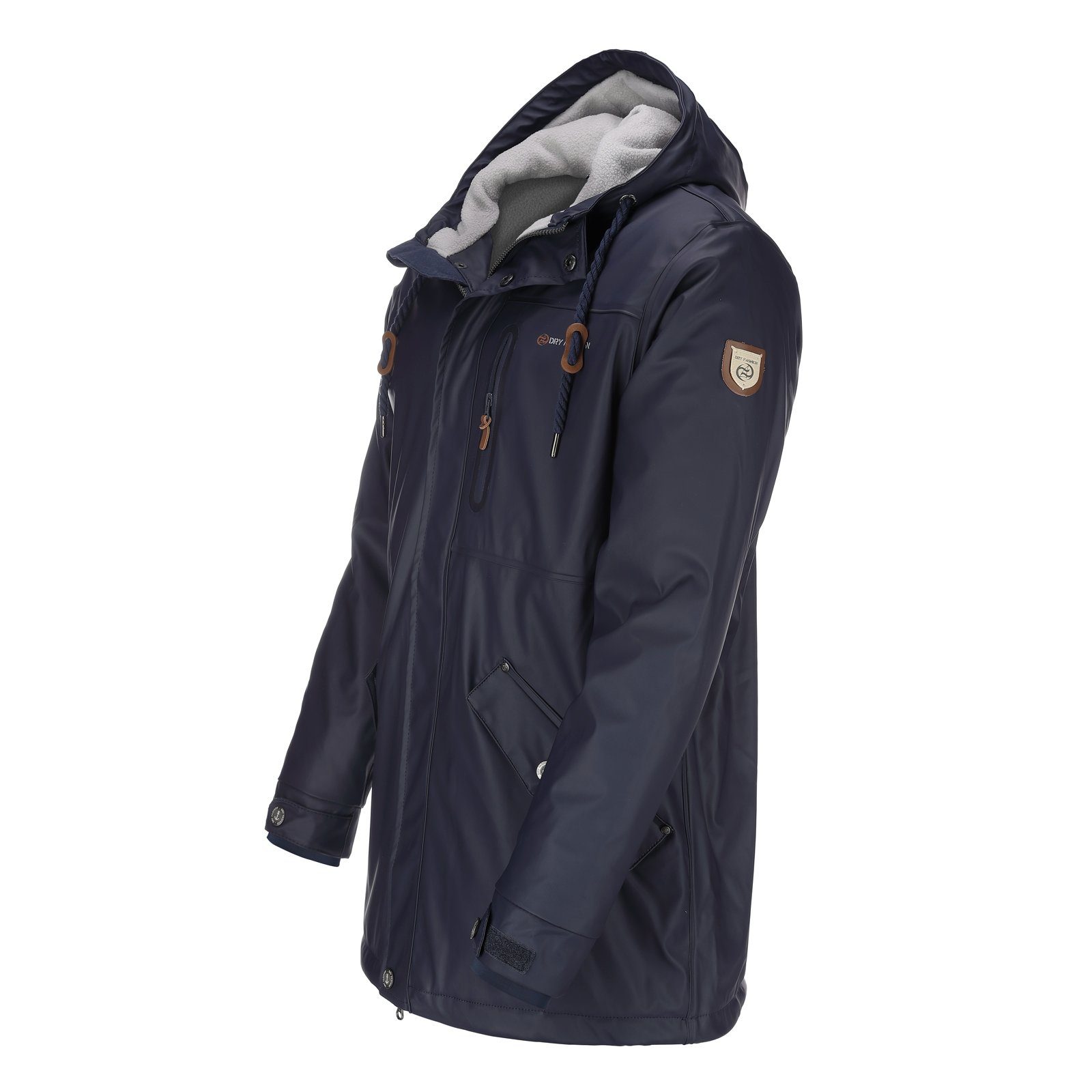 wind- - Fashion Regenmantel Dry Jacke Bergen mit Innenfutter Herren wasserdicht navy Regenjacke &