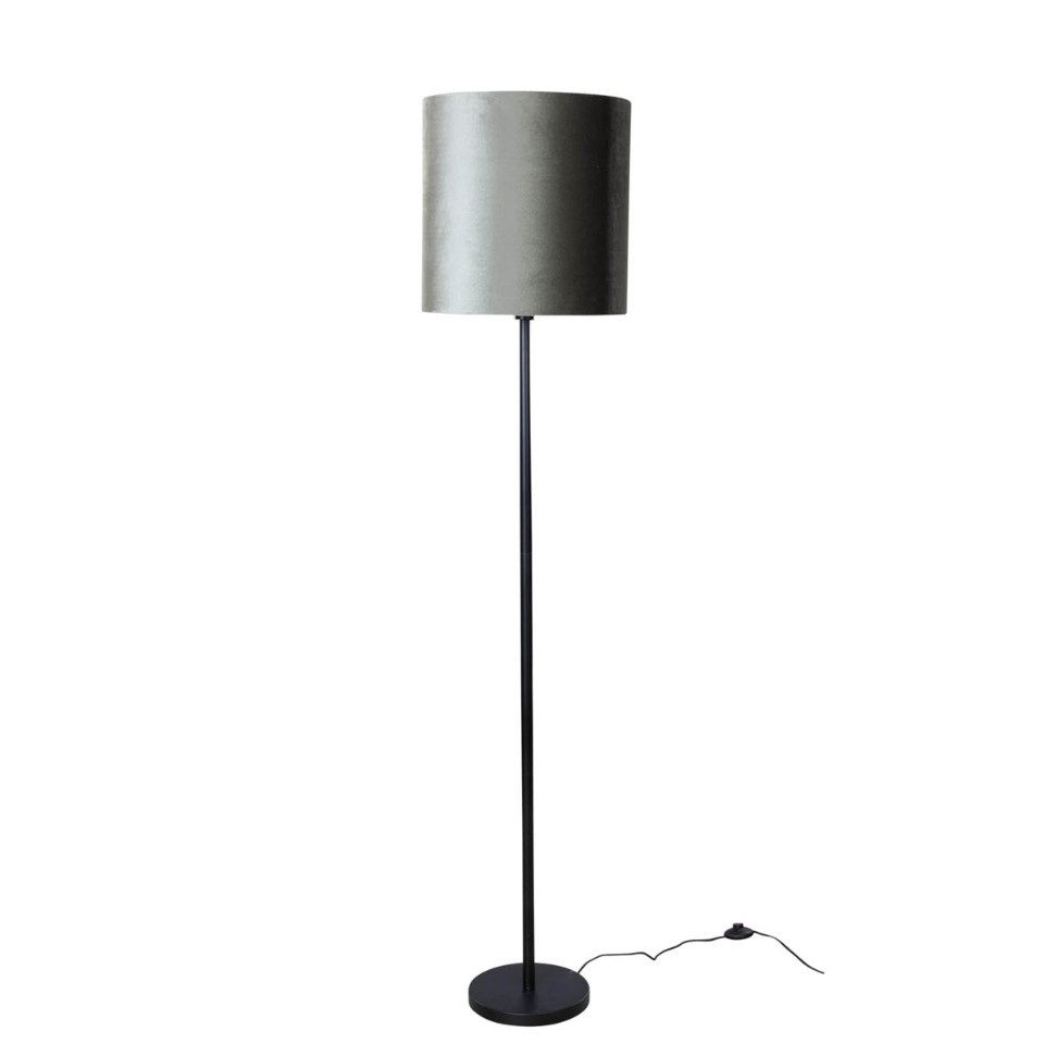 Qazqa Stehlampe Simplo shade, ohne Leuchtmittel, Warmweiß, QAZQA Stehlampe, e27, Schwarz, Stahl, classic-antique