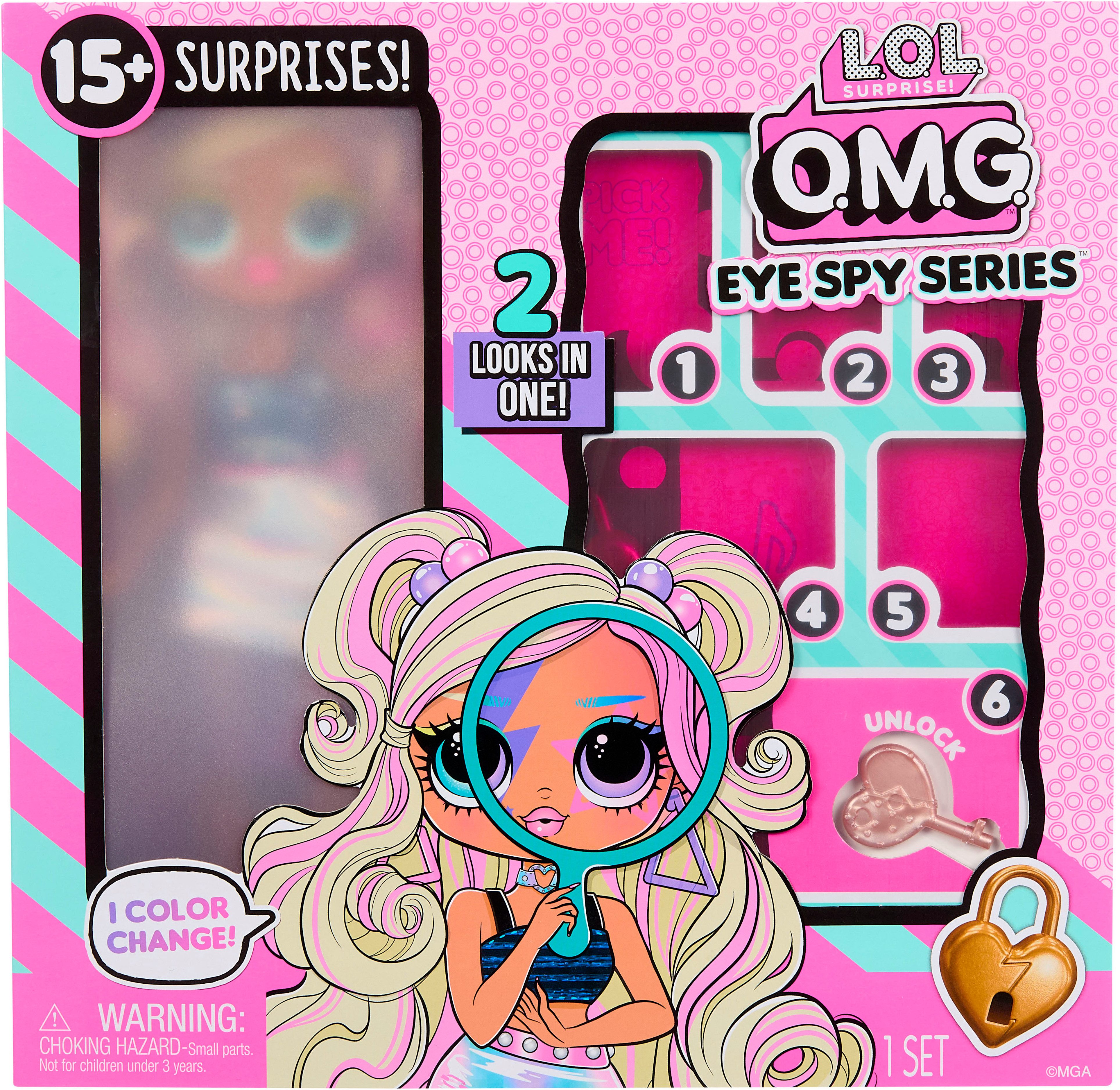 L.O.L. SURPRISE! Anziehpuppe L.O.L. Surprise OMG Eye Spy - Rockstar, mit magischem Farbwechsel