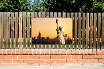 Wallario Sichtschutzzaunmatten Freiheitsstatue New York