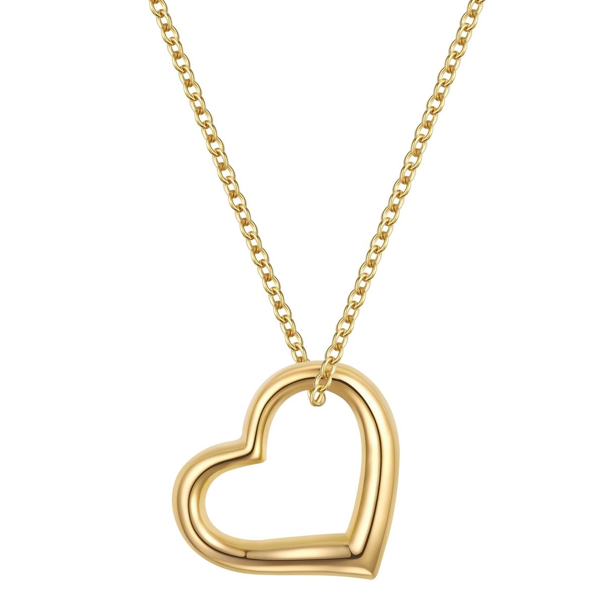 Rafaela Donata Silberkette Herz gelbgold, mit Herz