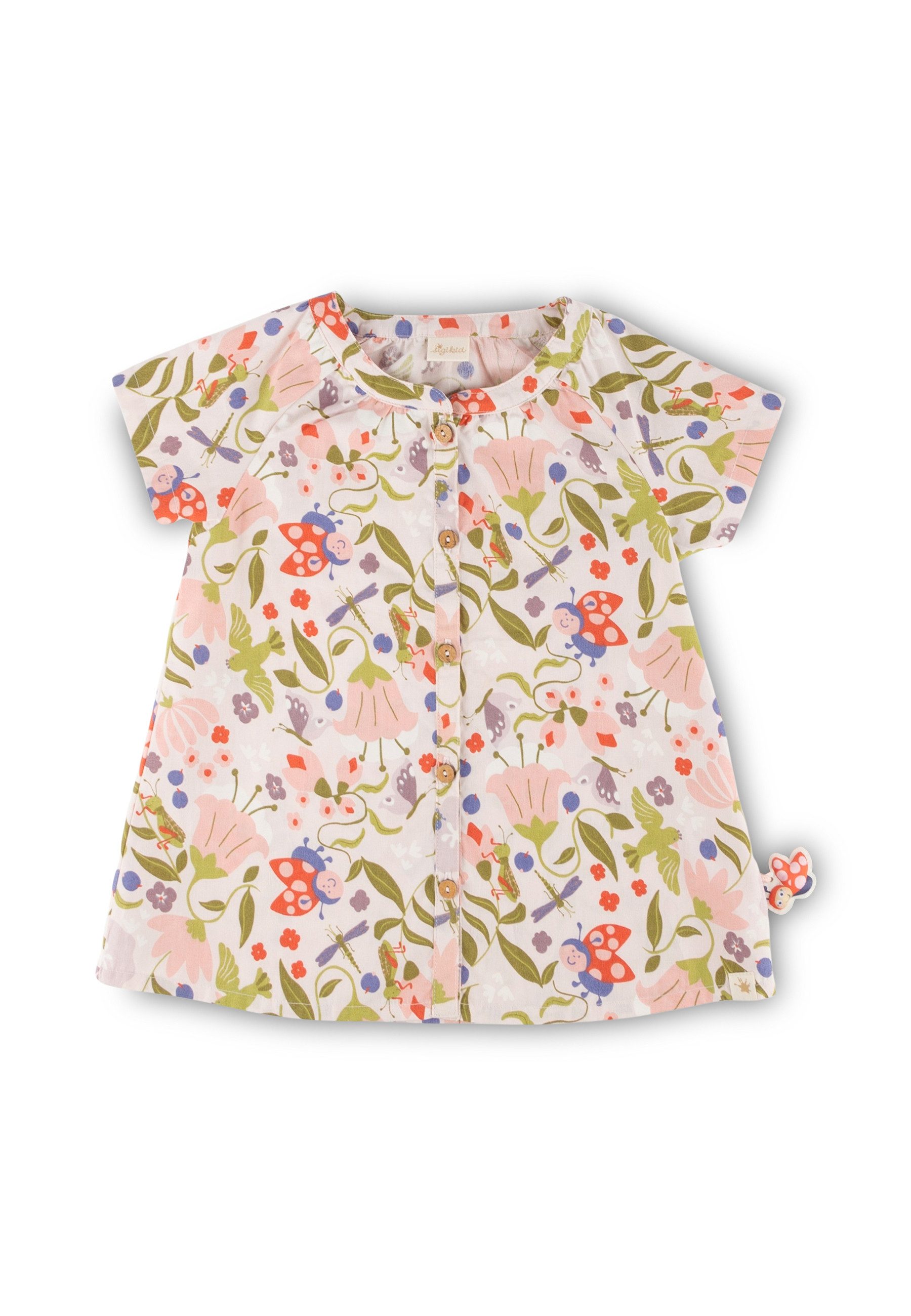 Tunikashirt Bluse happy ladybug für Kinder Mädchen