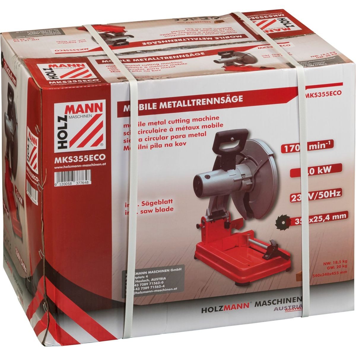 Holzmann Akku-Stichsäge Holzmann MKS355ECO Metalltrennsäge