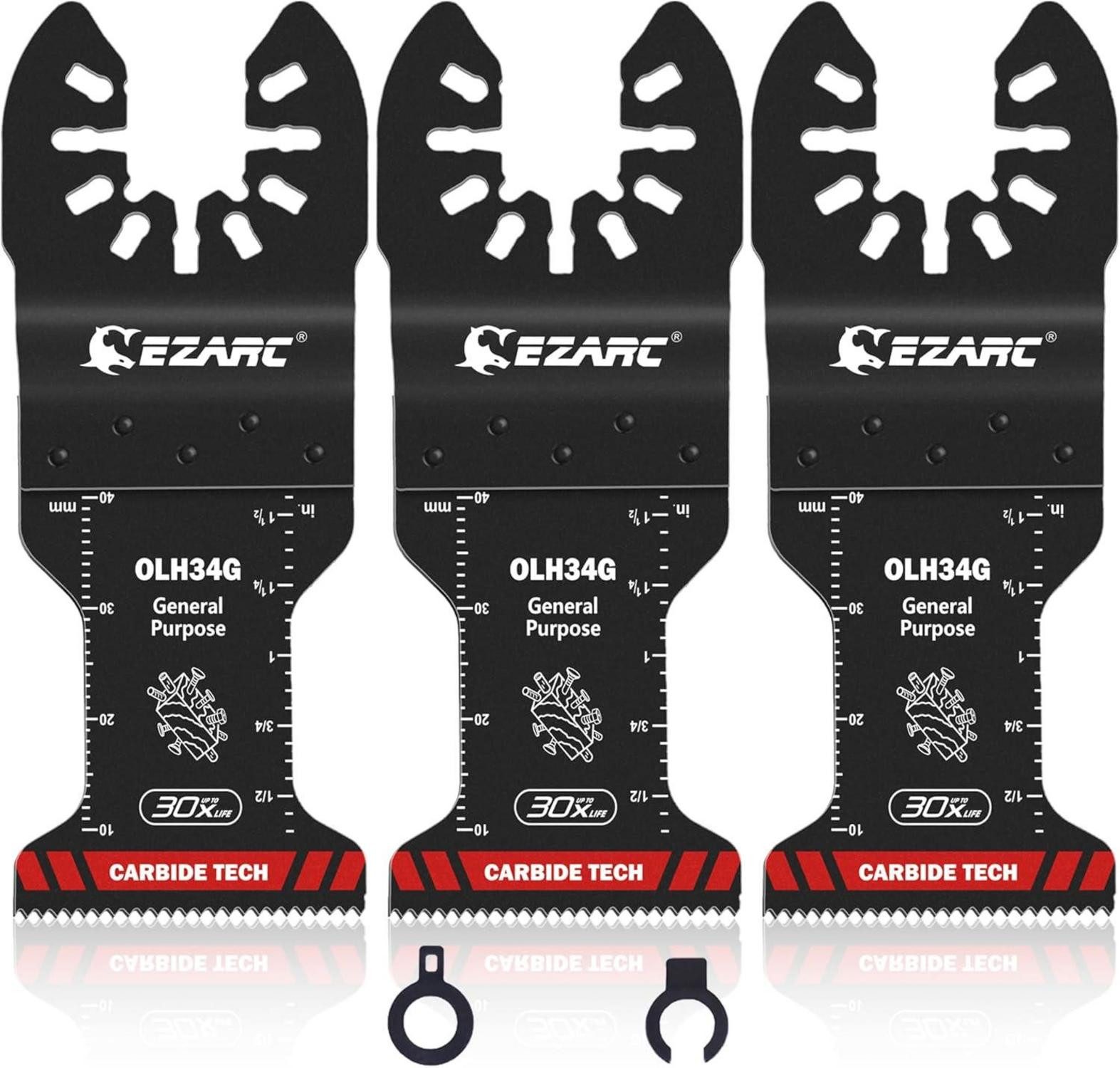 LuxusKollektion Multitool EZARC Hartmetall Multitool Полотна для пилы 3tlg Carbide Allzweck für