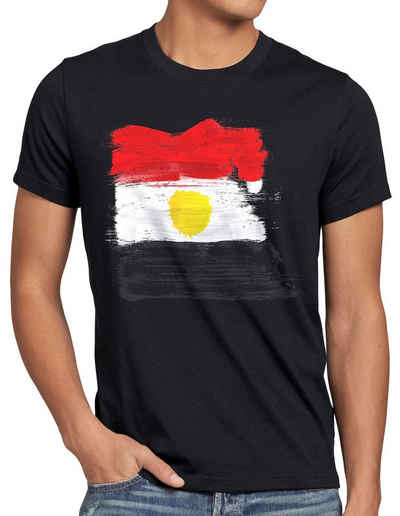 style3 Print-Shirt Herren T-Shirt Flagge Ägypten Fußball Sport Egypt WM EM Fahne