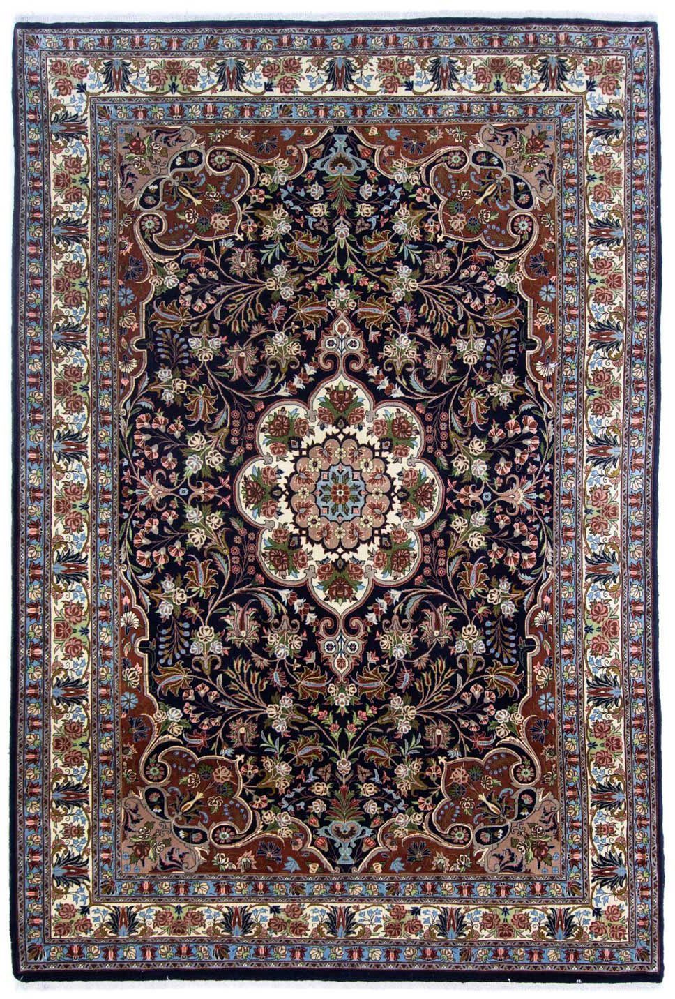 Wollteppich Bidjar Medaillon Blu scuro 304 x 200 cm, morgenland, rechteckig, Höhe: 15 mm, Unikat mit Zertifikat