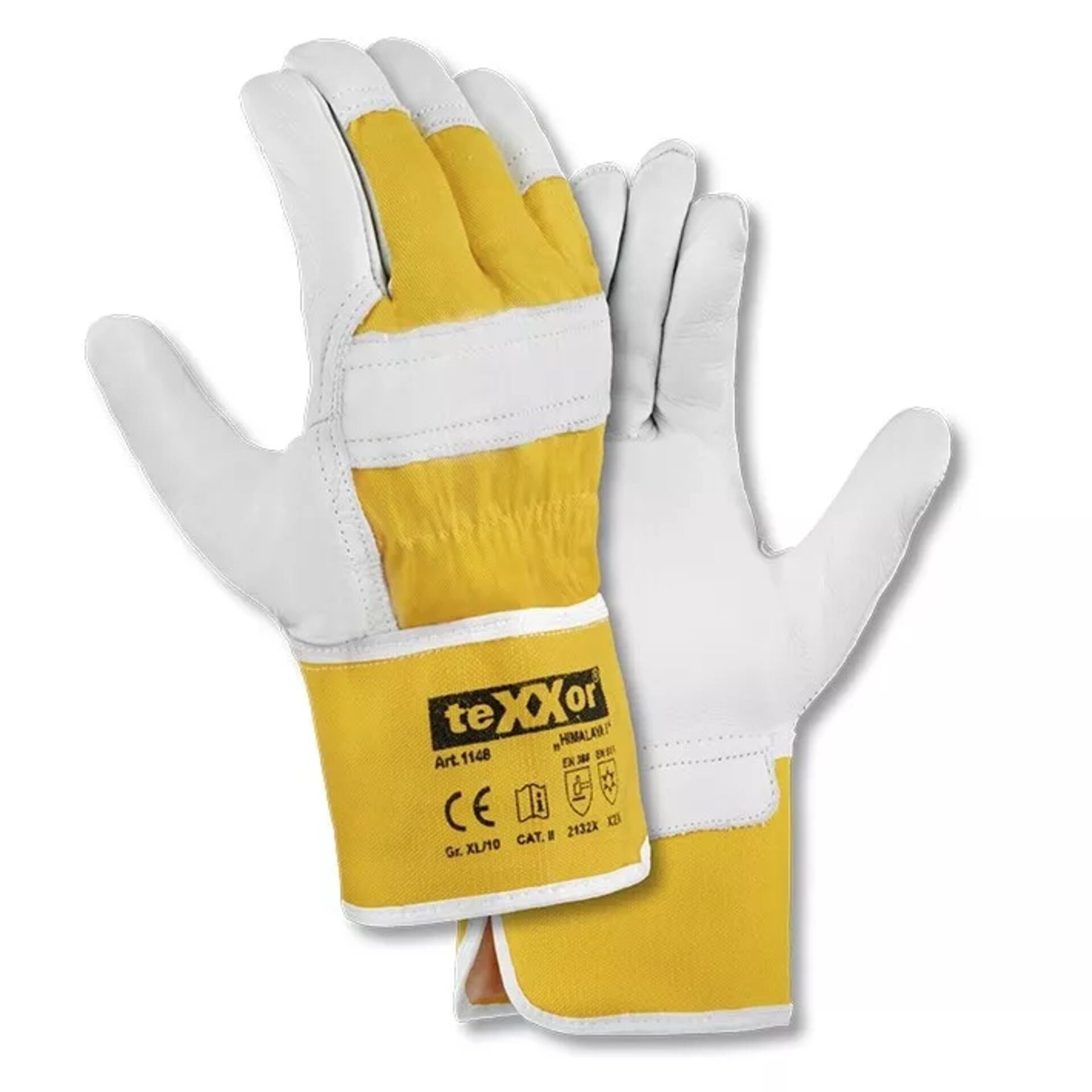 teXXor Winter-Arbeitshandschuhe 1148 Rindvollleder-Winterhandschuh Himalaya I Leder (Packung, 12-St., VPE=12-120, Gr8-12) Atmungsaktiv/isolierend
