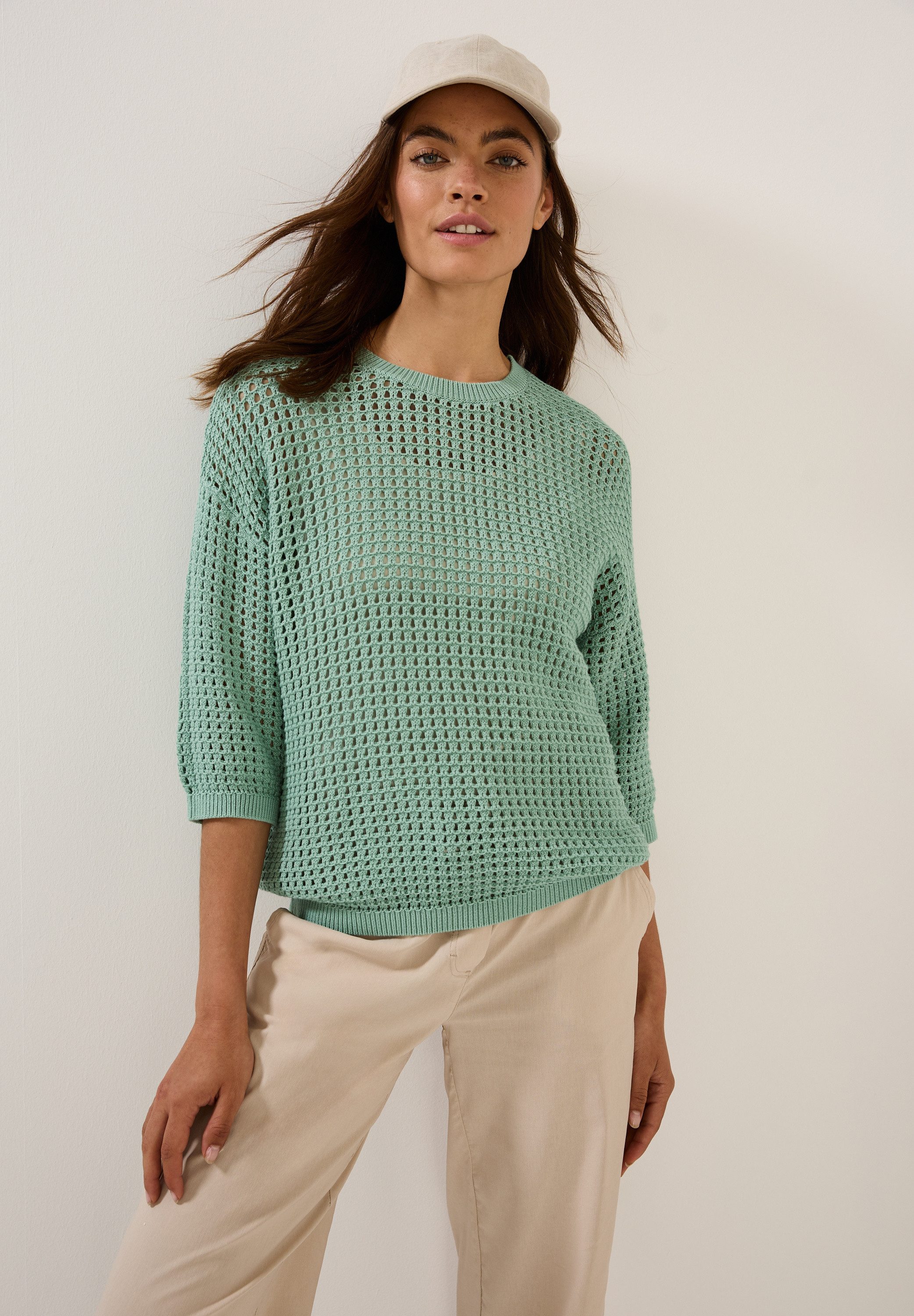 CECIL Strickpullover in Häkel-Optik günstig online kaufen