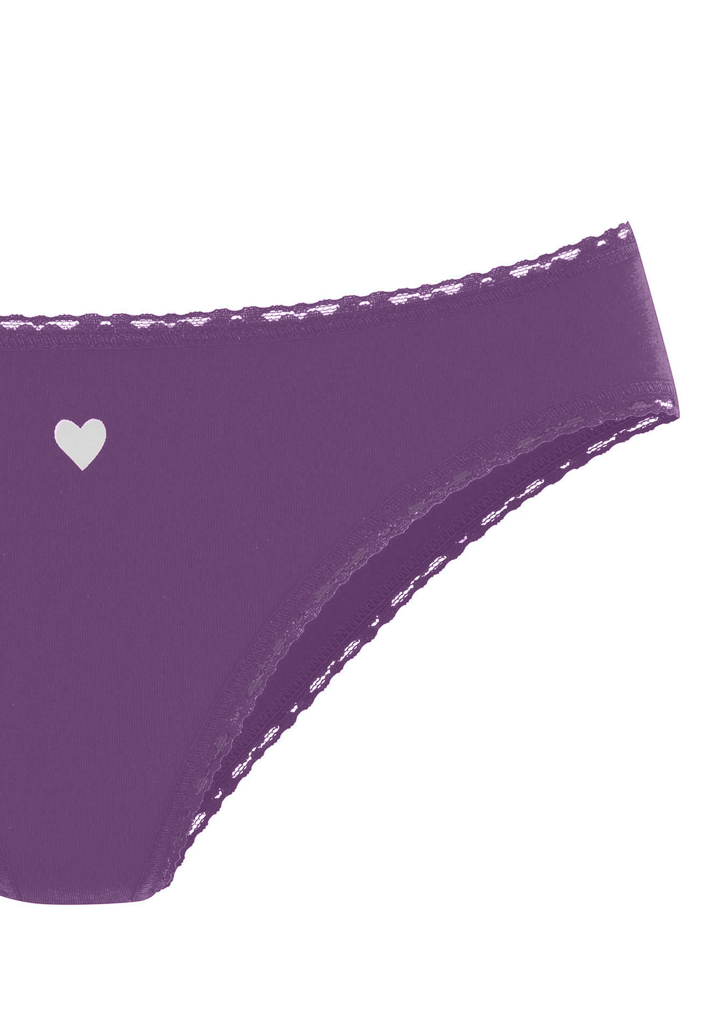 LASCANA Jazz-Pants Slips Geschenk Box (5er-Pack) mit süßen Herzchen-Prints und aus elastischer Baumwoll-Qualität – Bild 5 von 5