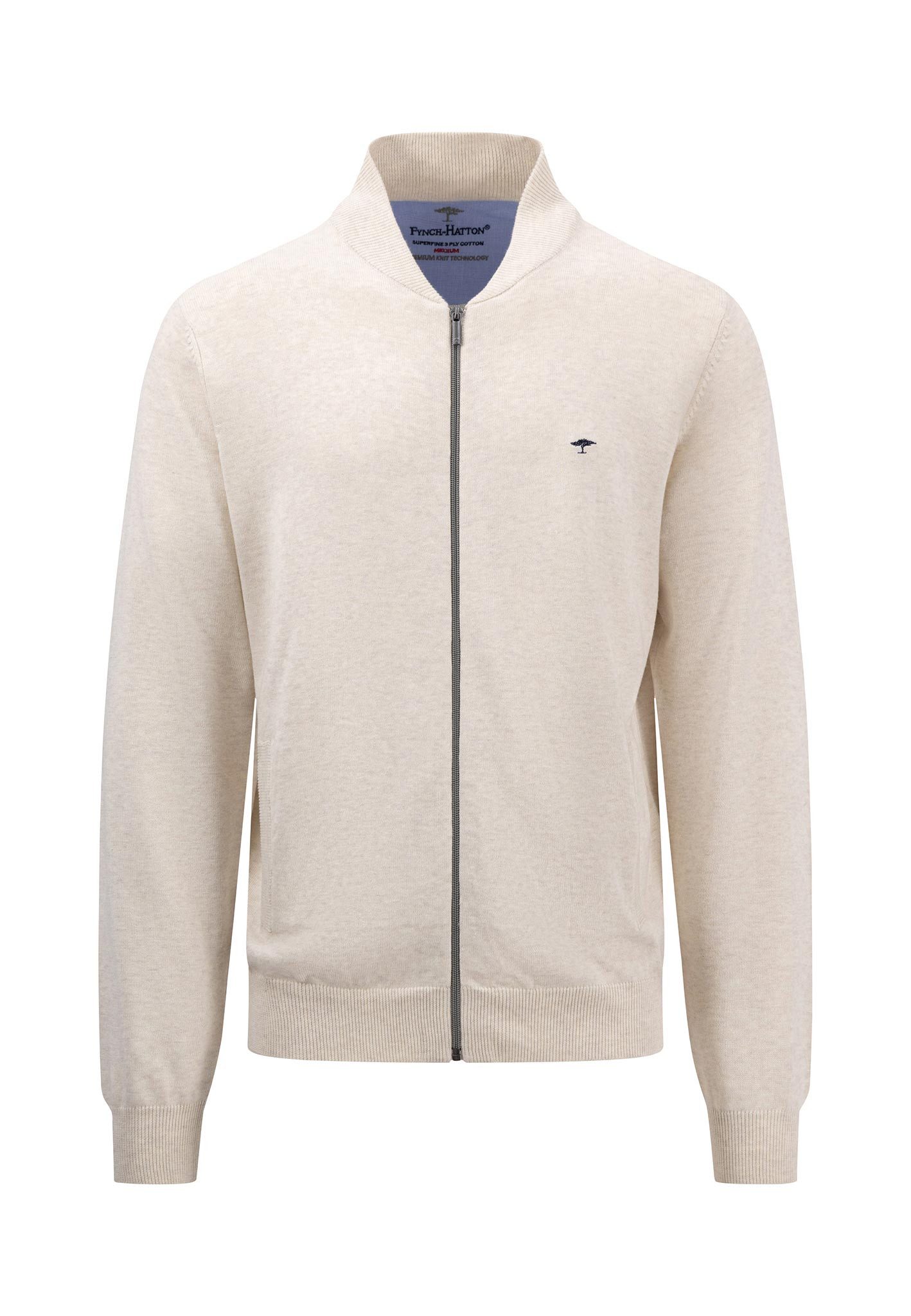 FYNCH-HATTON Strickjacke - Strickjacke mit Zip - Cardigan College