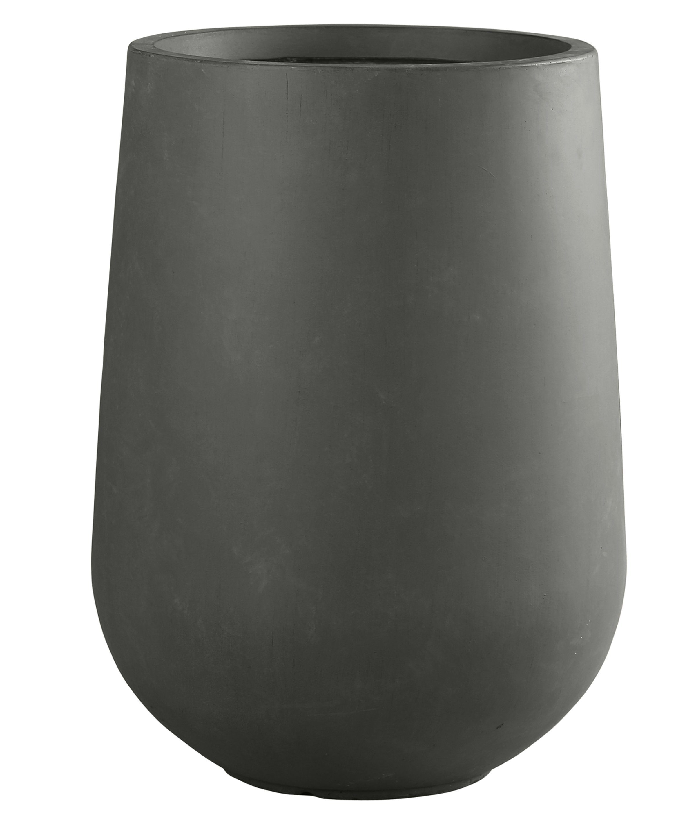 Dehner Blumentopf Curved, mit Bodenloch, Fiberglas, günstig online kaufen