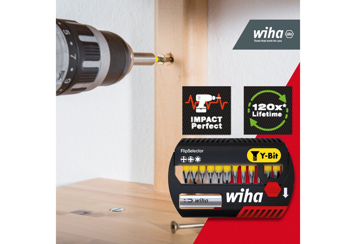 Thumbnail - Wiha Bit-Set FlipSelector (41827) - 14 tlg., Y-Bit 25 mm, PH, PZ, TORX, magnetischer Bithalter