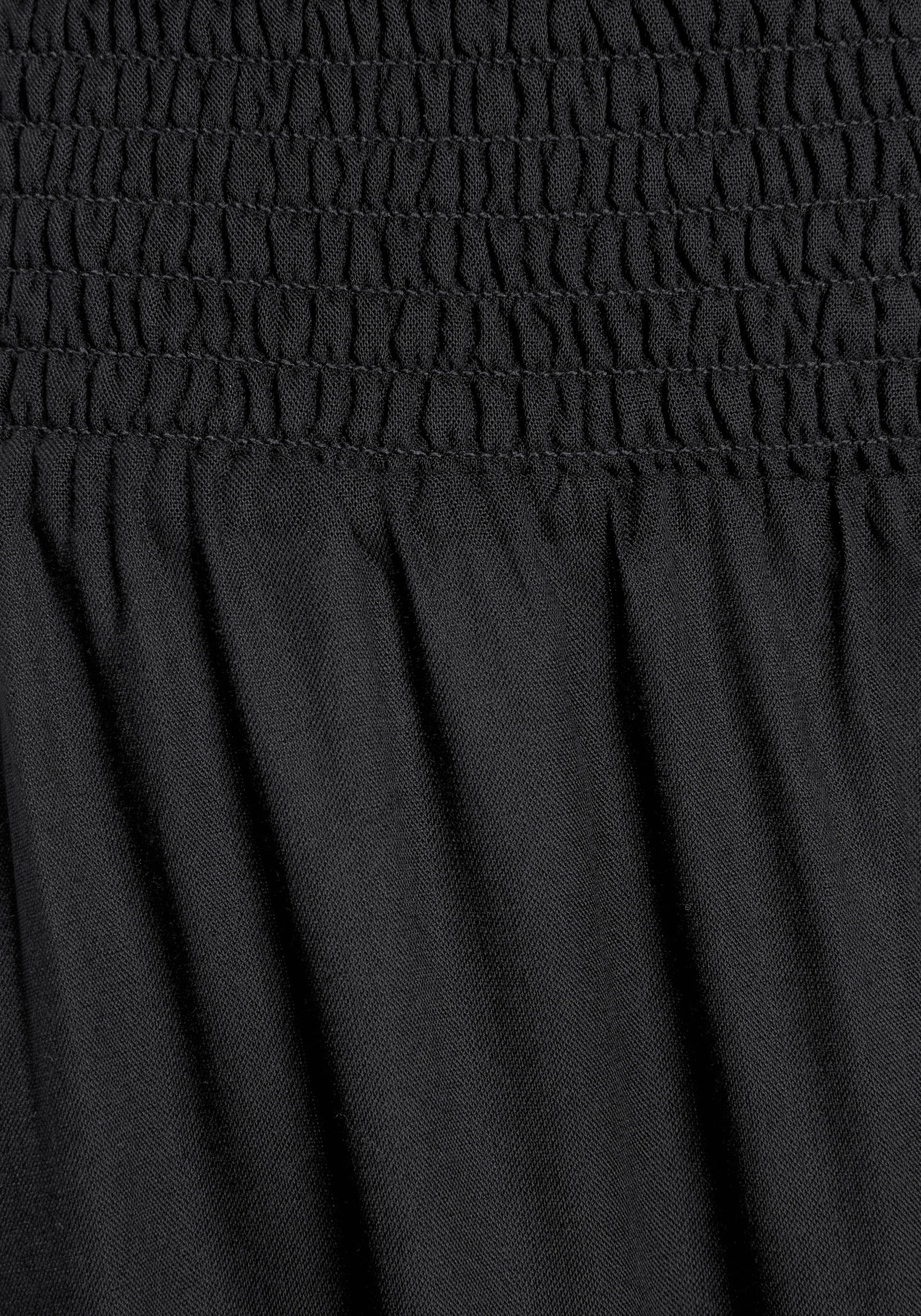 Buffalo Schlupfhose mit bequemem Smokbund und Schlitz am Bein, Stoffhose, Strandhose