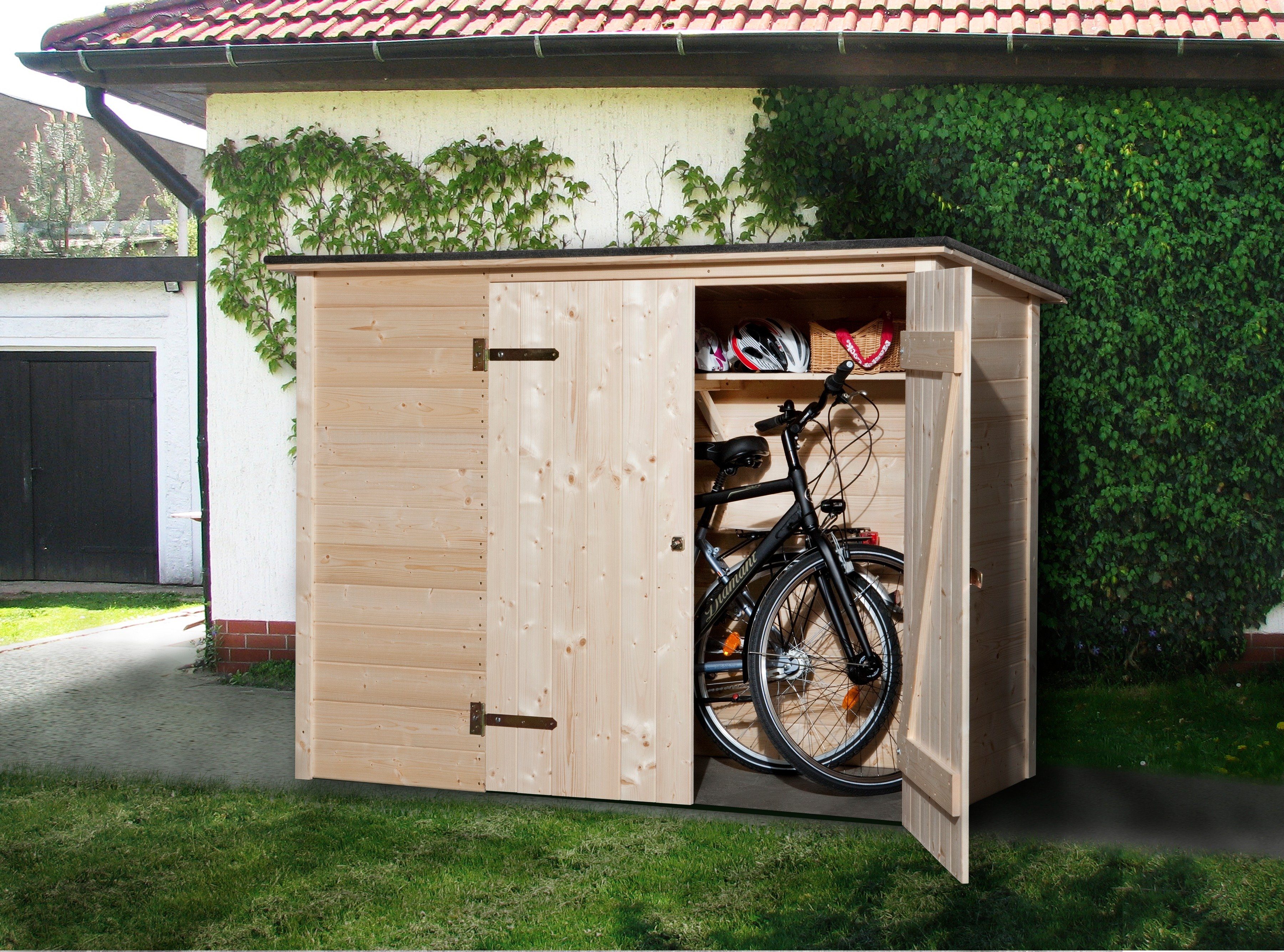 Thumbnail - weka Fahrradbox, Mülltonnenbox, BxTxH: 205x84x151 cm
