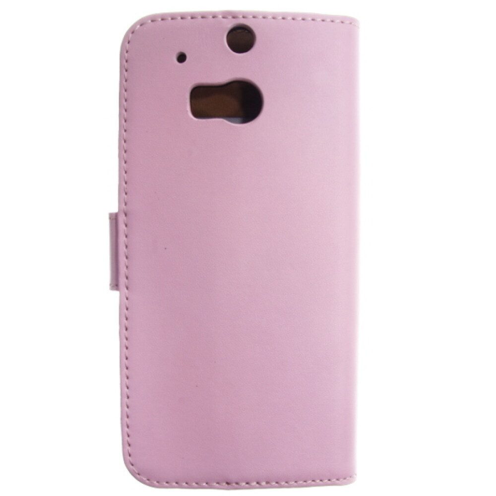 Handytasche Book Case Handyhülle für HTC M8 Rosa Leder Schutz 4250710552788 (Book Cover)