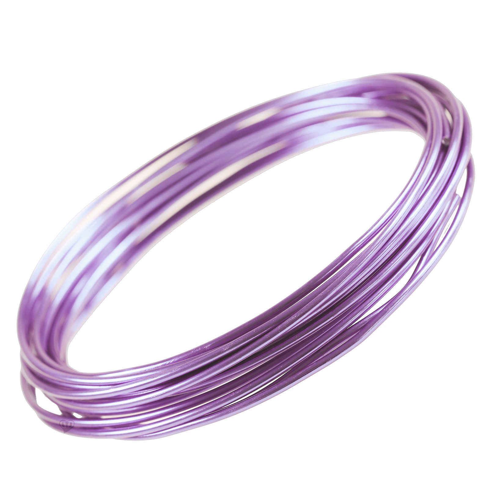 maDDma Basteldraht 5m Aluminiumdraht 2mm Biegedraht Bindedraht Floristikdraht, purple