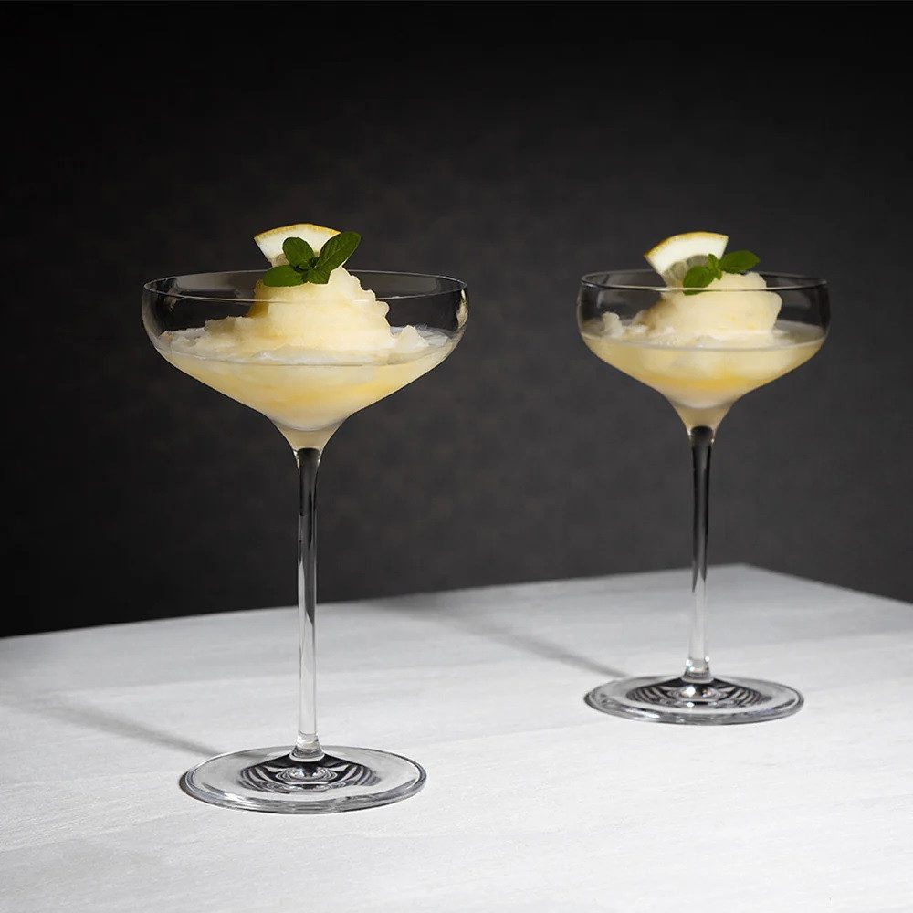 Stölzle Sektglas Stölzle Lausitz Twist Champagnerschale 220 ml 6er Set, Glas