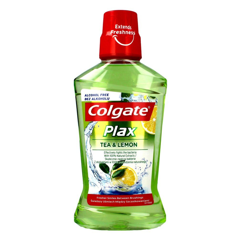 Colgate Mundspülung Mundspülung Plax Tee & Zitrone 500ml, (Packung)