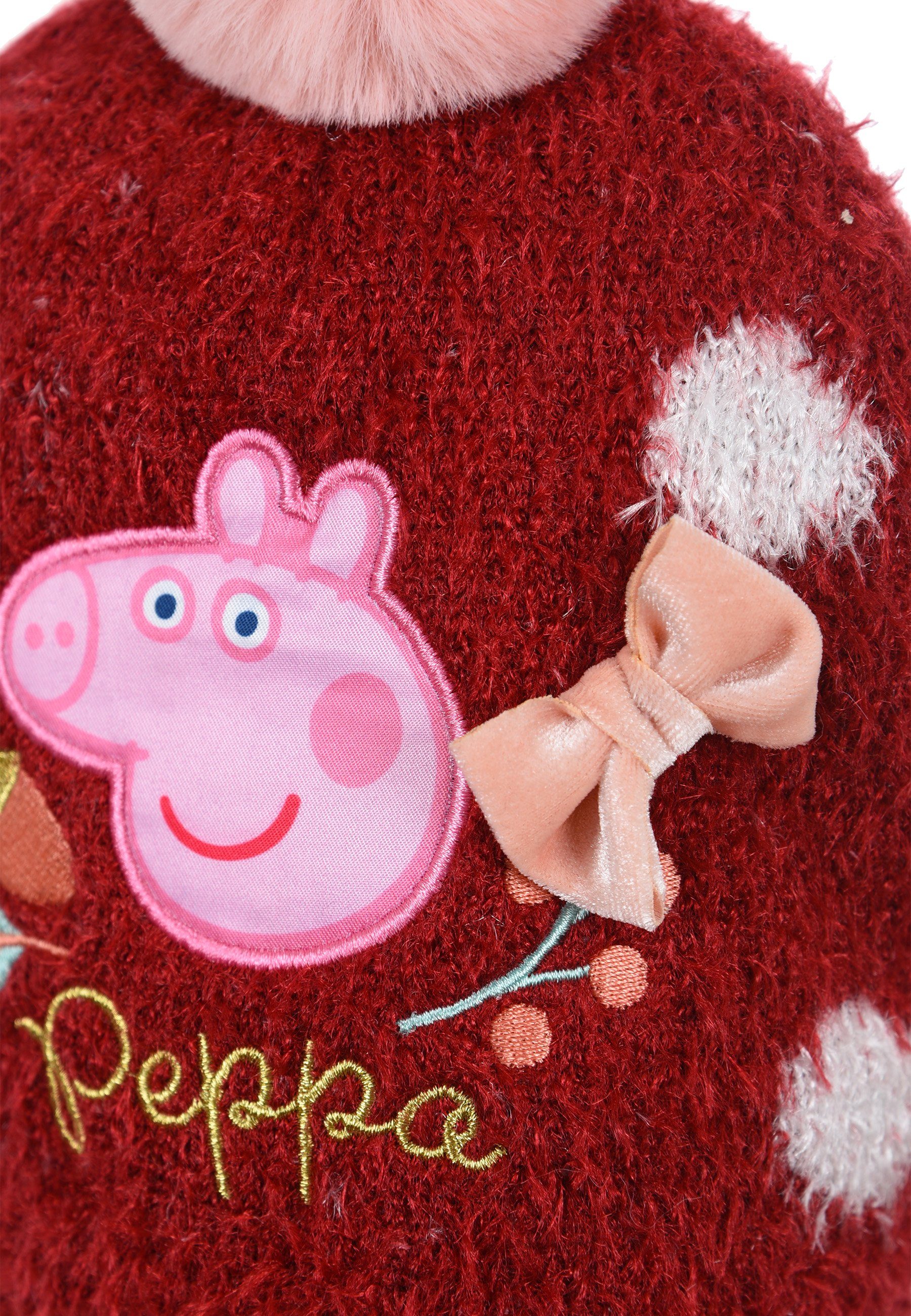 Peppa Pig Bommelmütze Peppa Wutz Kinder Mädchen Winter-Set Winter-Mütze Handschuhe (SET)
