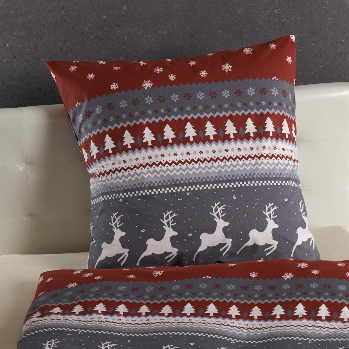 TRAUMSCHLAF Bettwäsche Hirsche, Biber, 3 teilig, hochwertige Biber Qualität günstig online kaufen