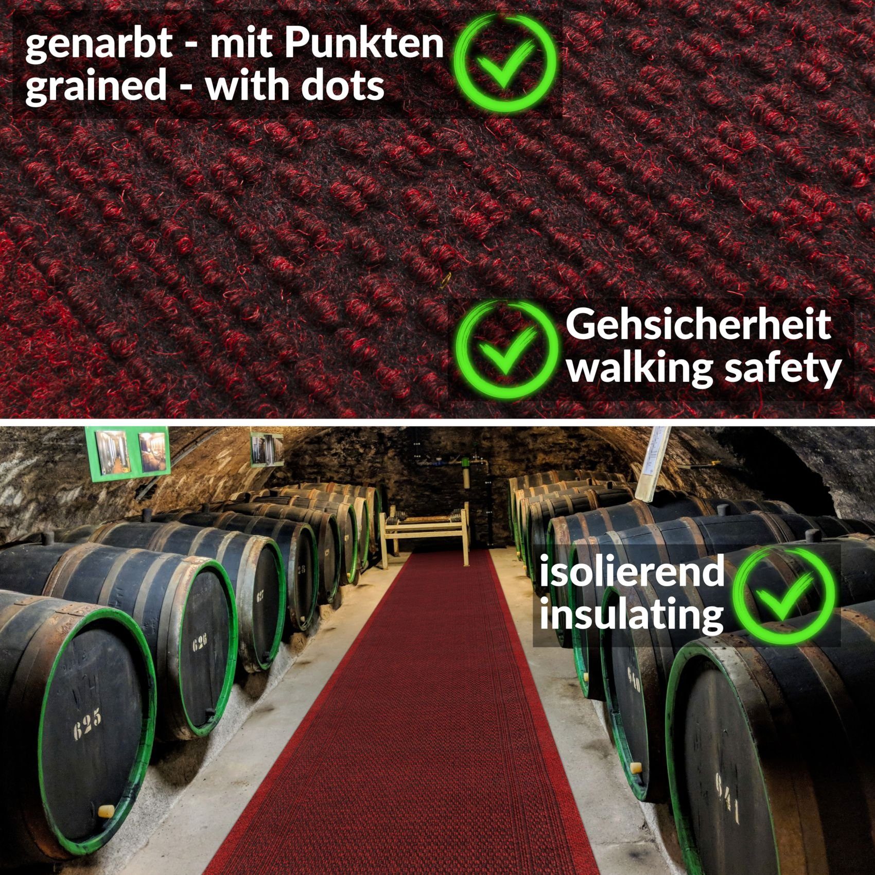 ANRO Läufer, Eckig, Höhe: 6 mm, Textil