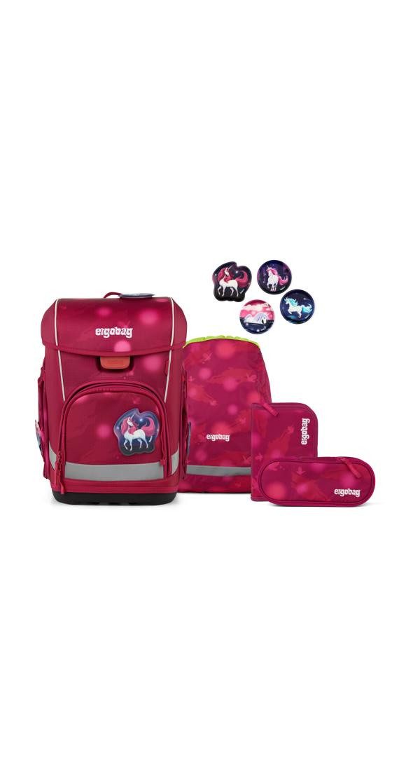 ergobag Schulranzen cubo light Set (6-tlg., 5-teiliges Set), wiegt nur 780g