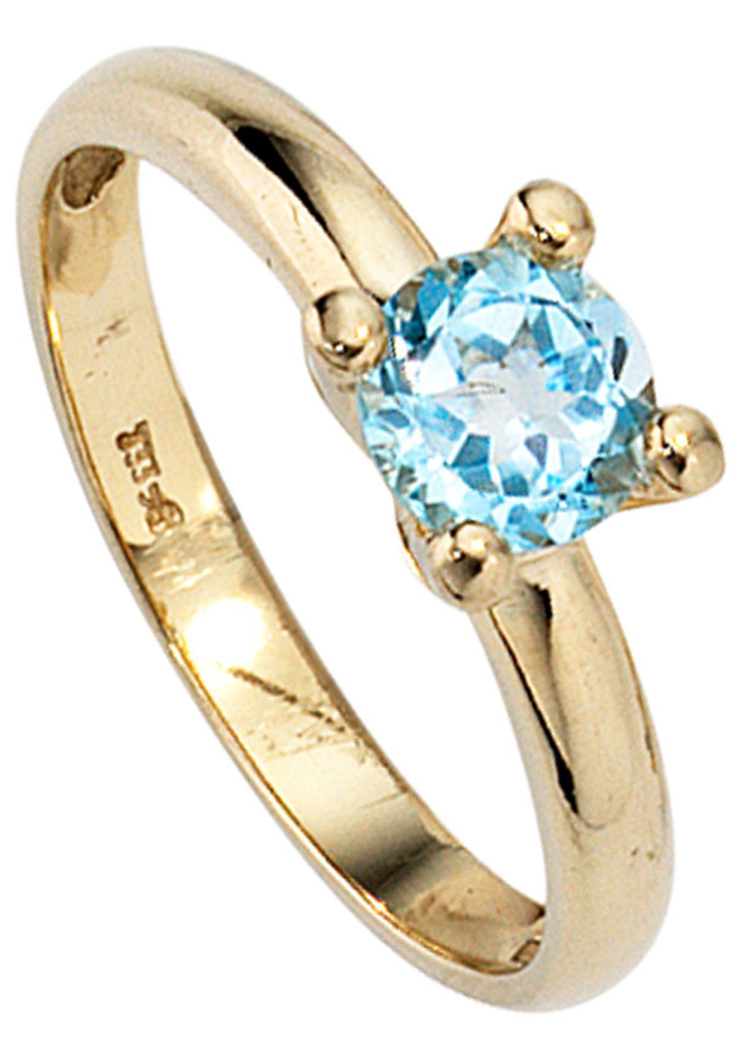 JOBO Goldring, 333 Gold mit Blautopas günstig online kaufen