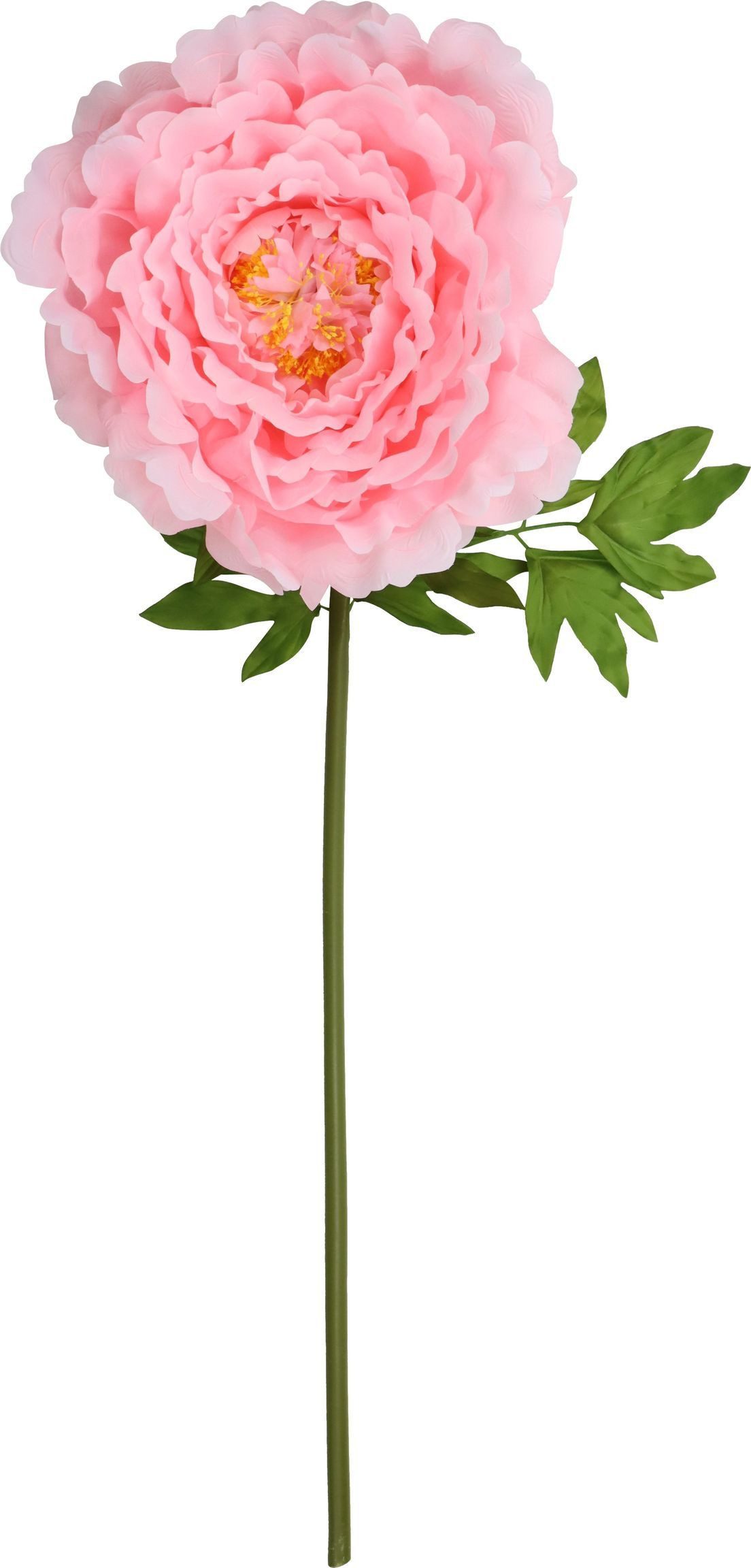 Kunstblume, FURNARO, Höhe 130 cm, Riesenblume rosa Zierrose aus Polyester und Metall ca. 130cm