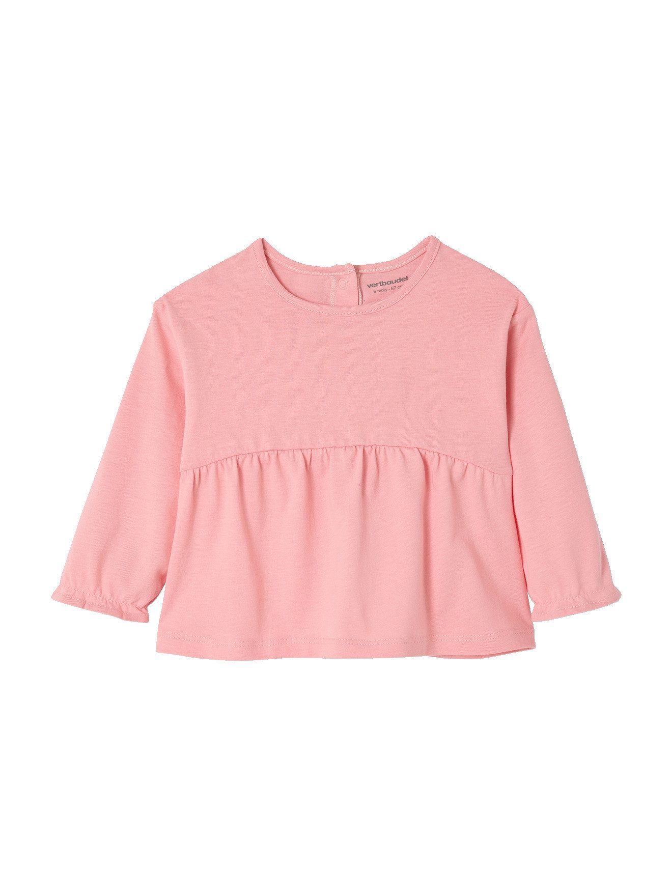 vertbaudet Langarmshirt Baby Blusenshirts mit Kräuselfalten BASIC 2er-Pack – Bild 2 von 5
