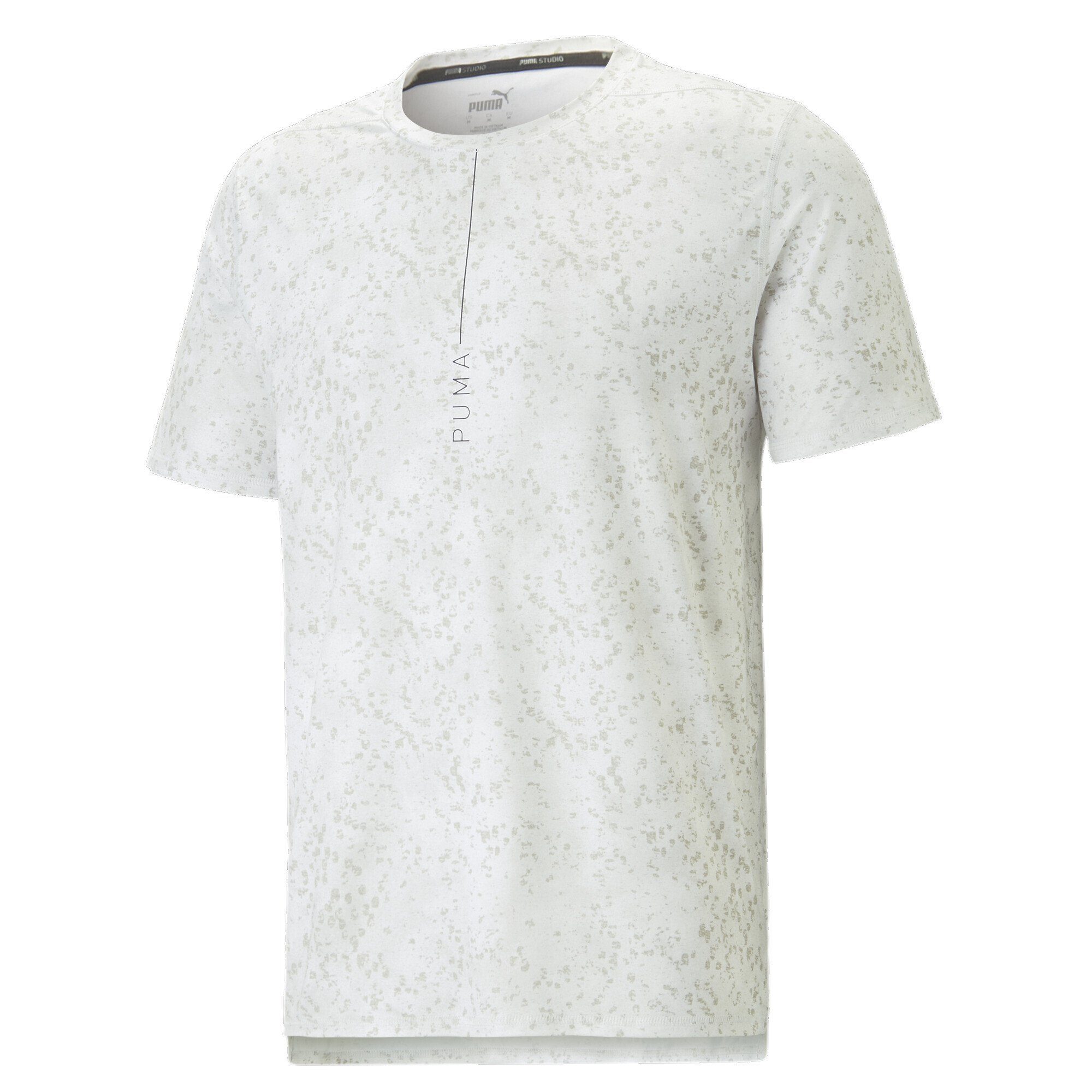 Trainings-T-Shirt White Printed Yogashirt Studio PUMA Lite Yogini Herren