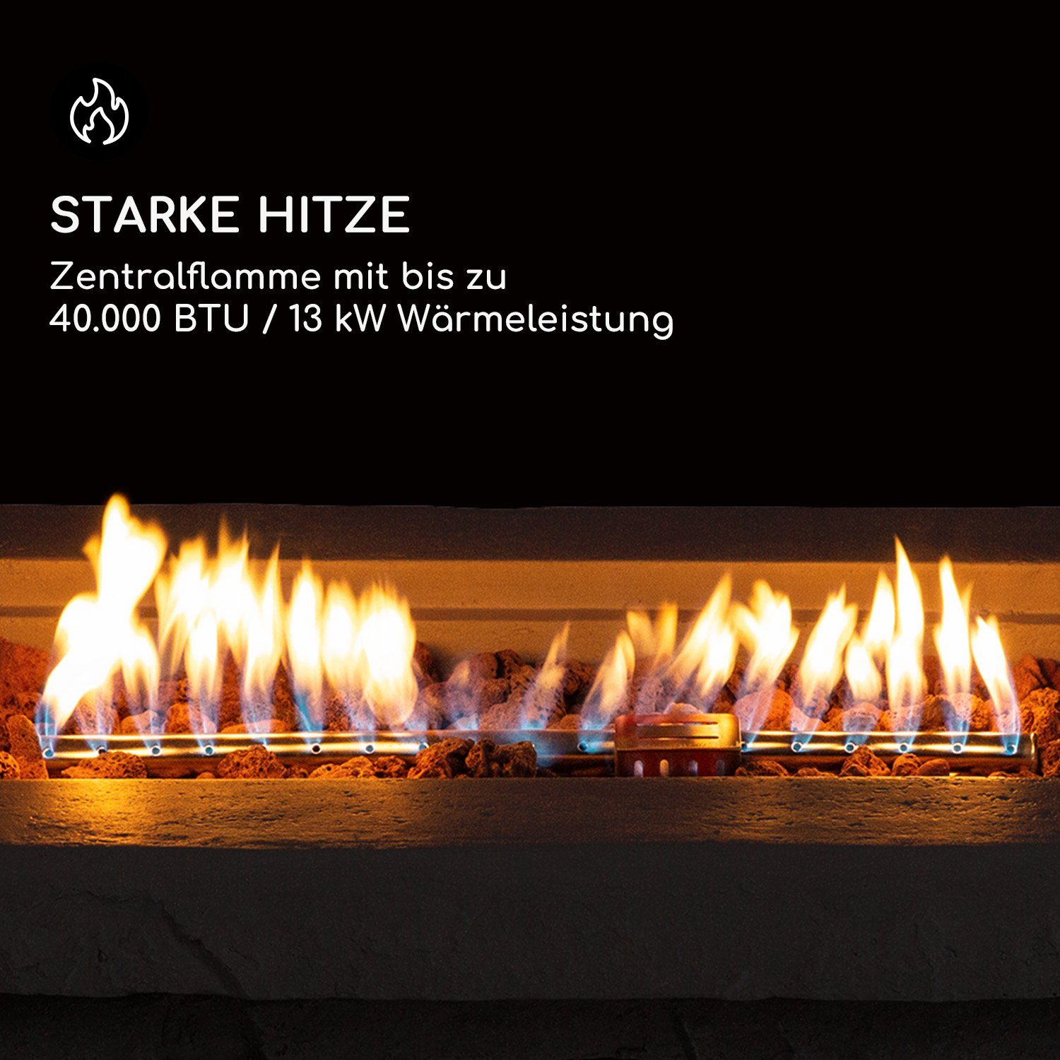 blumfeldt Feuerschale Anafi, (Set), Gasheizgerät terrassenheizstrahler Outdoor