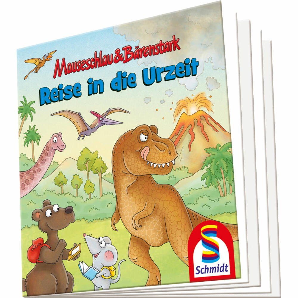 Schmidt Spiele Puzzle Mauseschlau & Bärenstark Reise in die Urzeit, 60 Puzzleteile