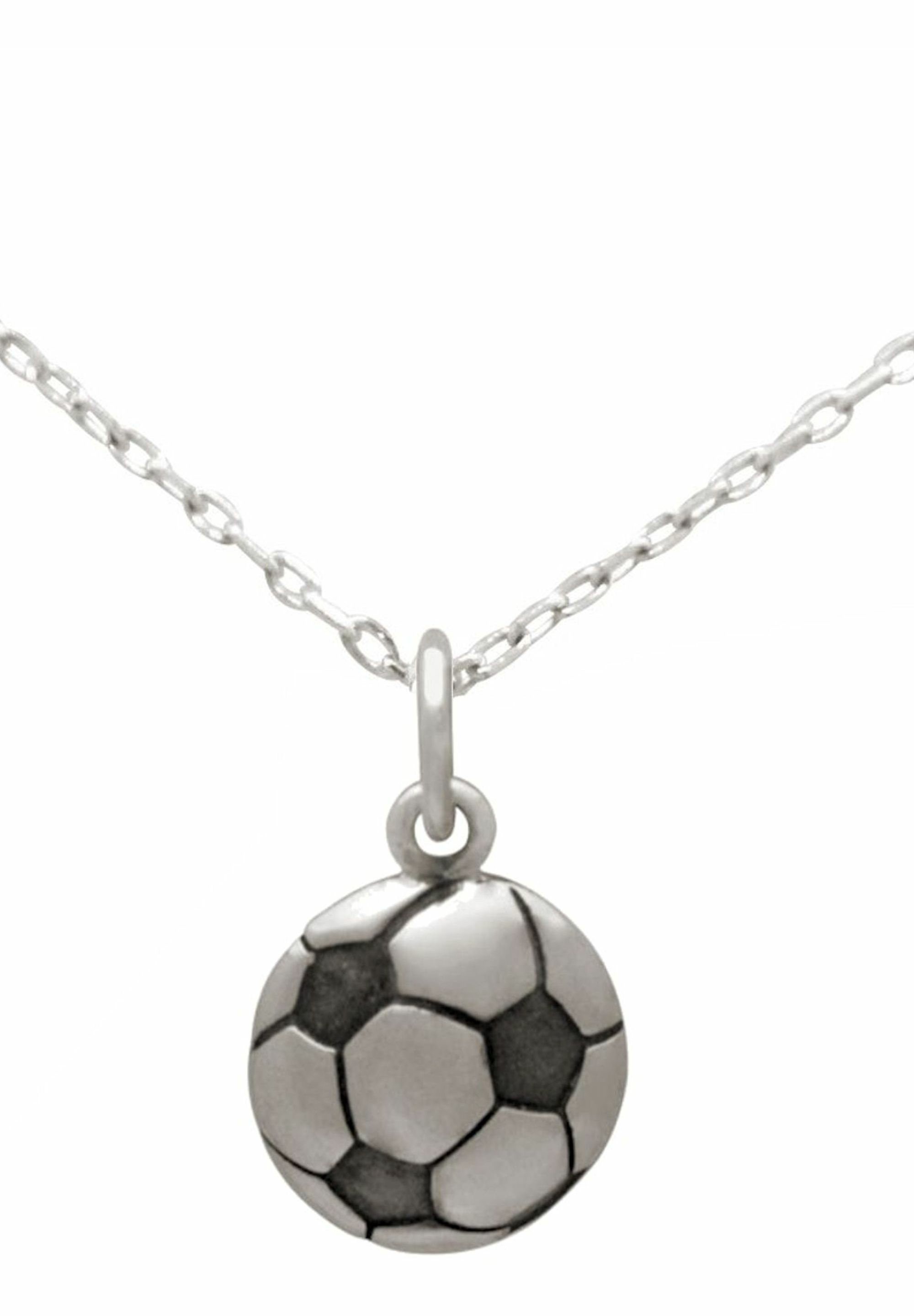 Gemshine Kette mit Anhänger Fußball coloured silver
