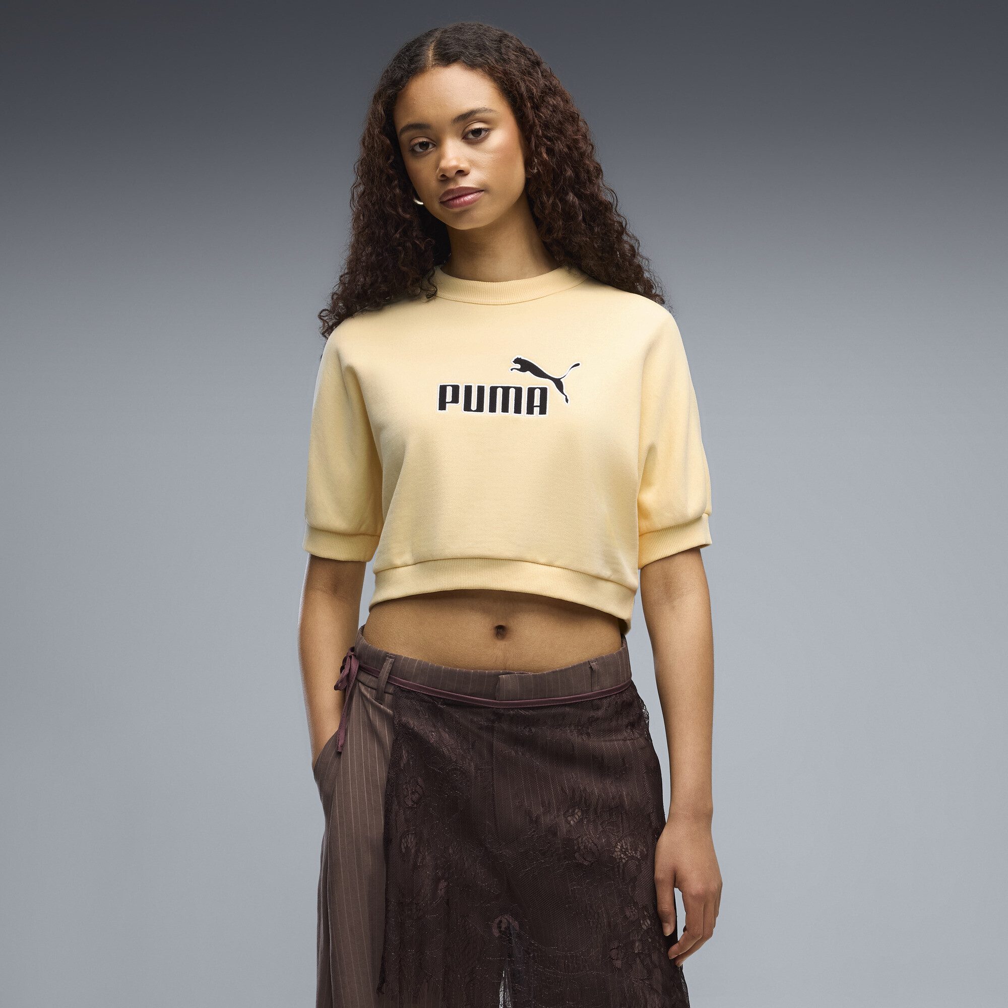 PUMA Sweatshirt Essentials Elevated No. 1 Logo Relaxed Sweatshirt Damen