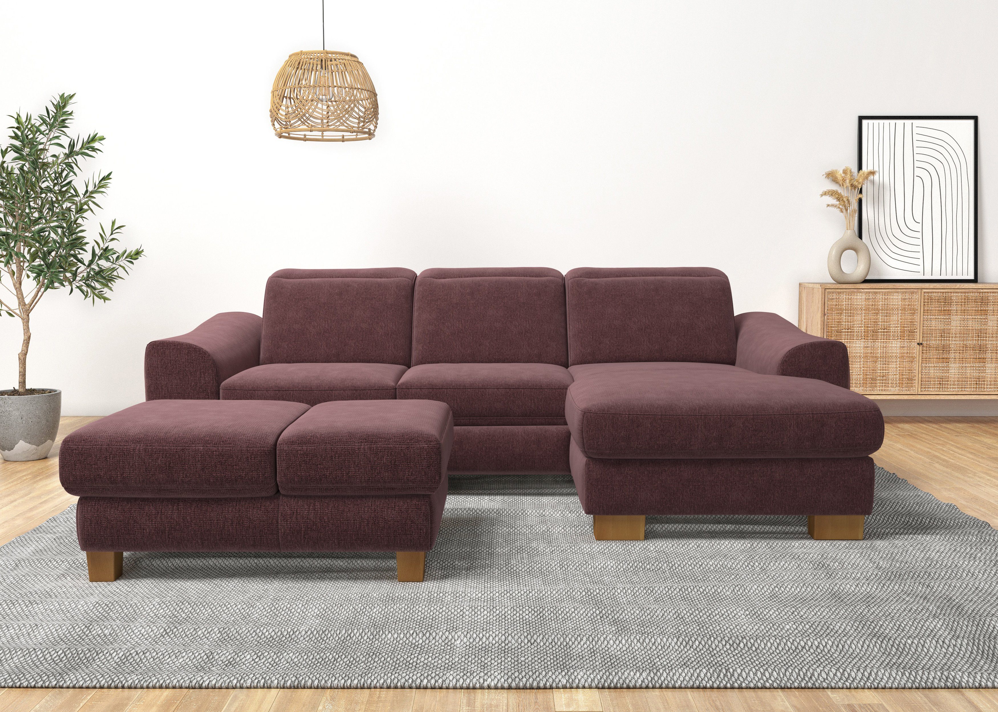 Home affaire Ecksofa Dundee L-Form, wahlweise mit Kopfteilverstellung und zusätzlich mit Schlaffunktion