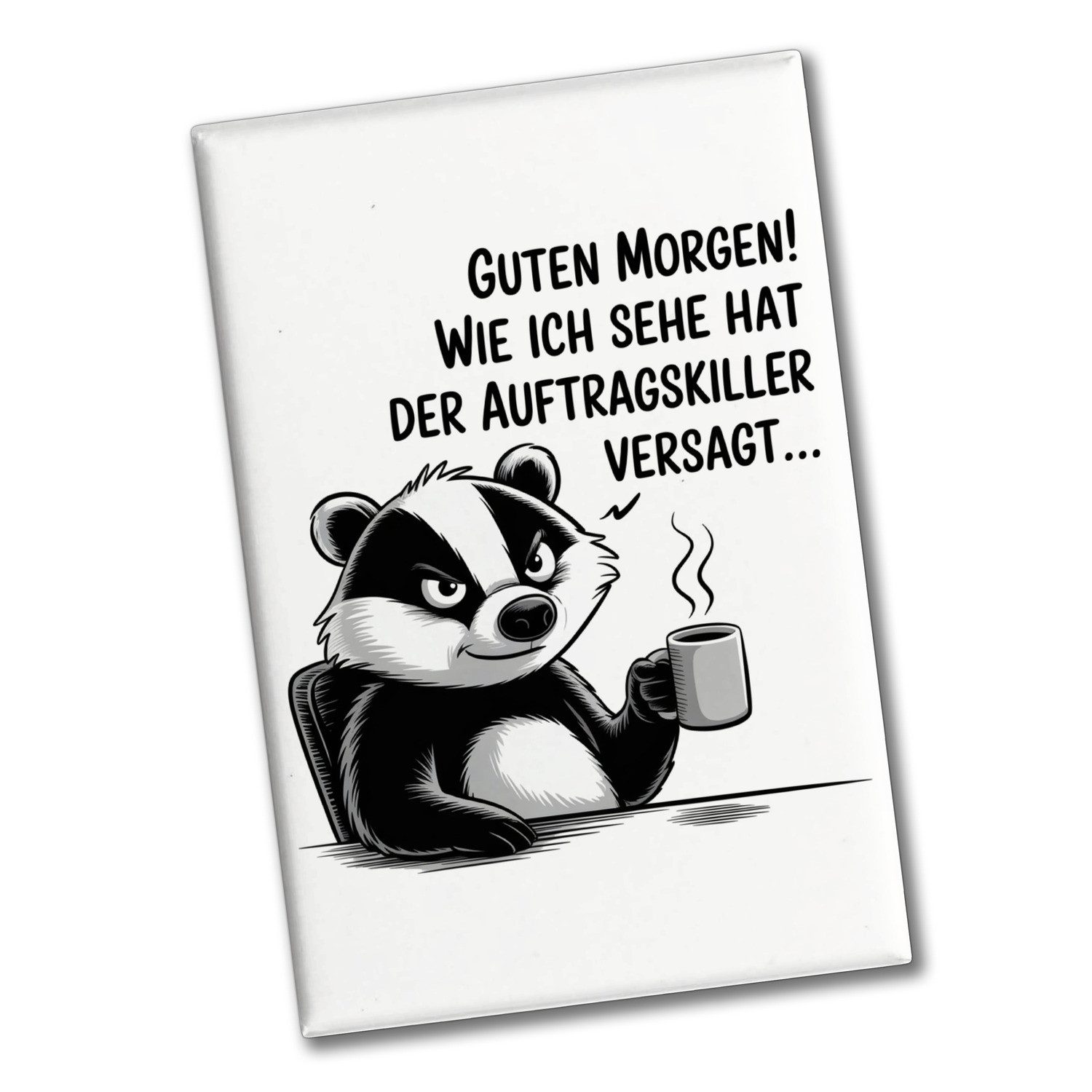 speecheese Magnet Grimmiger Dachs Souvenir Magnet für Bürohumor Auftragskiller hat