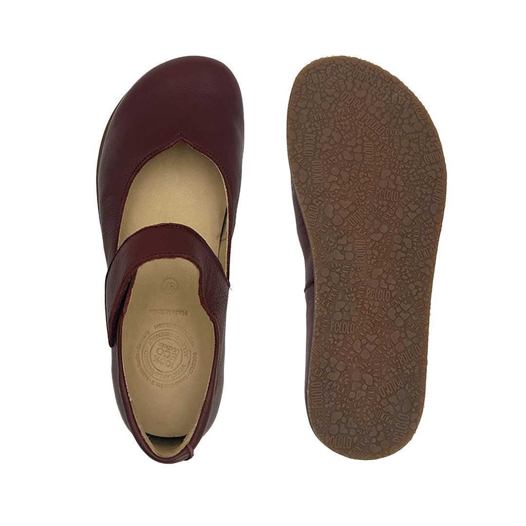 POLOLO Alma & Alina, bequemer Damen Barfußschuh aus pflanzlich gegerbtem Leder