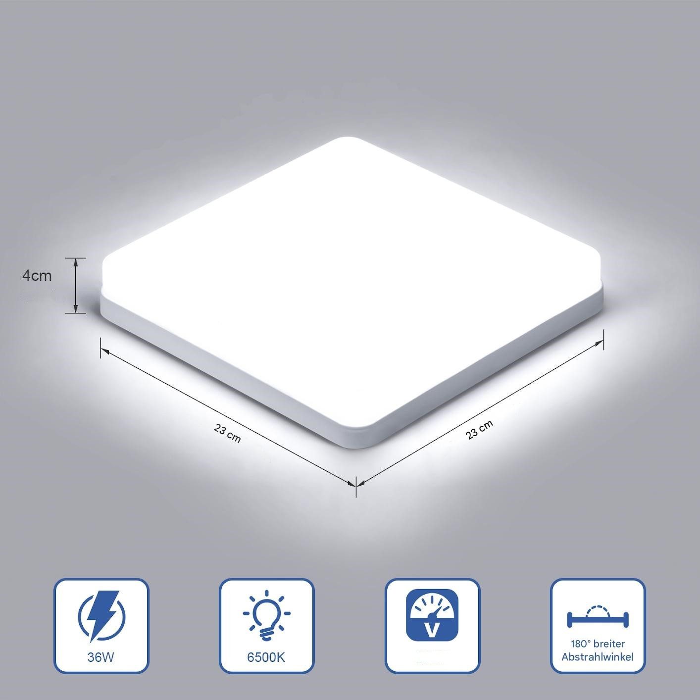 Goeco LED Deckenleuchte LED Energiesparlampe,36W Dekolampe,weißes günstig online kaufen
