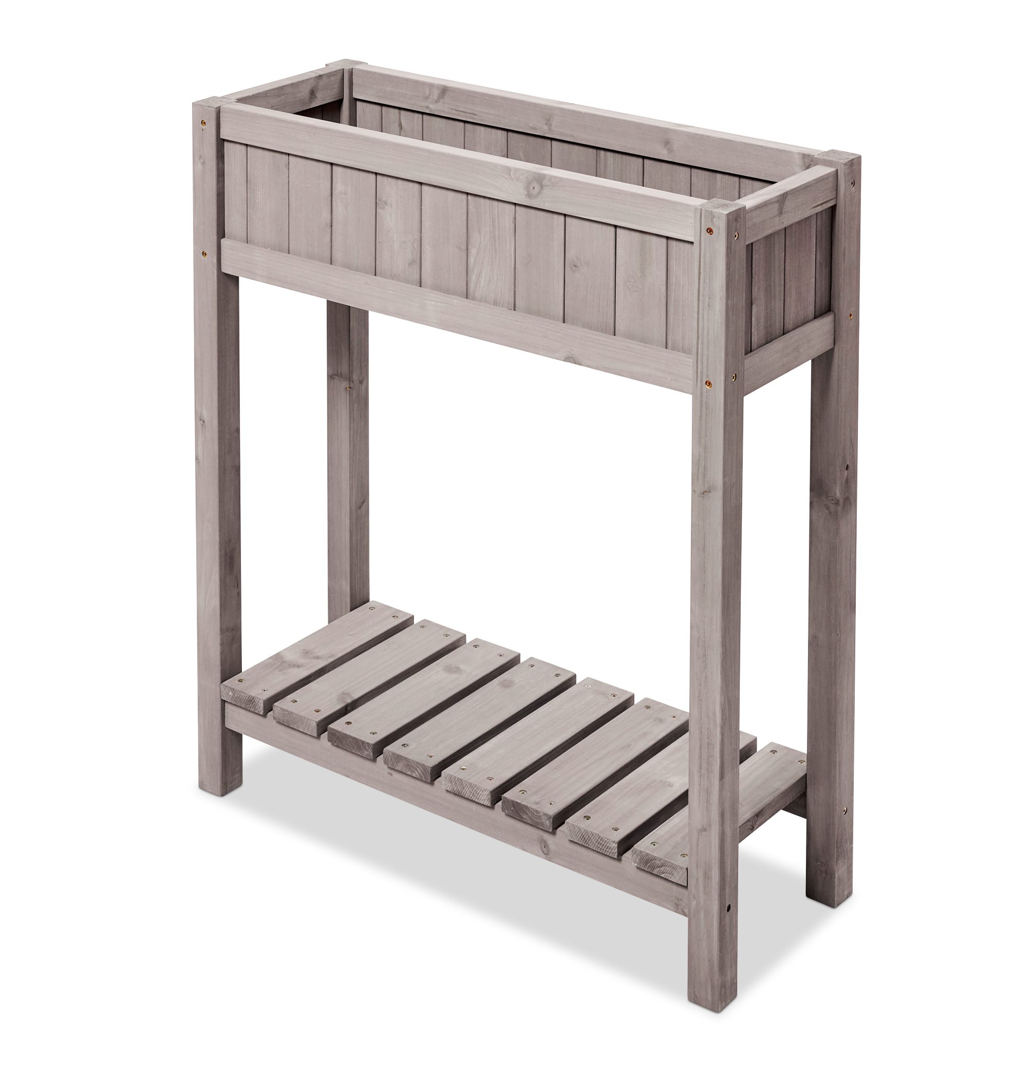 BUTENKIST Hochbeet DETE, Hochbeet aus Holz, Ablagefläche, Vlies, für Balkon, Garten, Terrasse