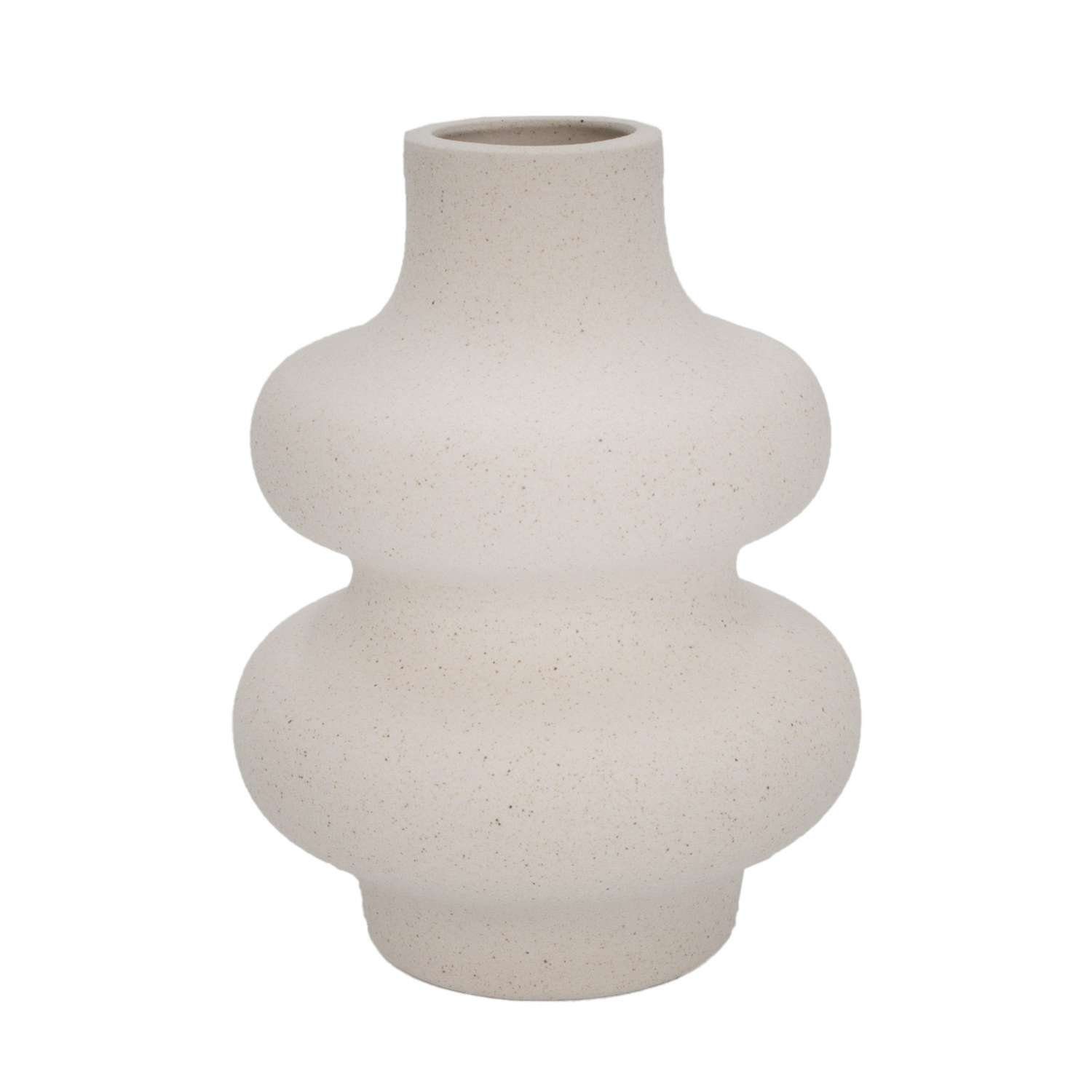 Intirilife Dekovase (1 St), Keramik Vase in Creme Weiß - 11.5 x 15.5 cm günstig online kaufen
