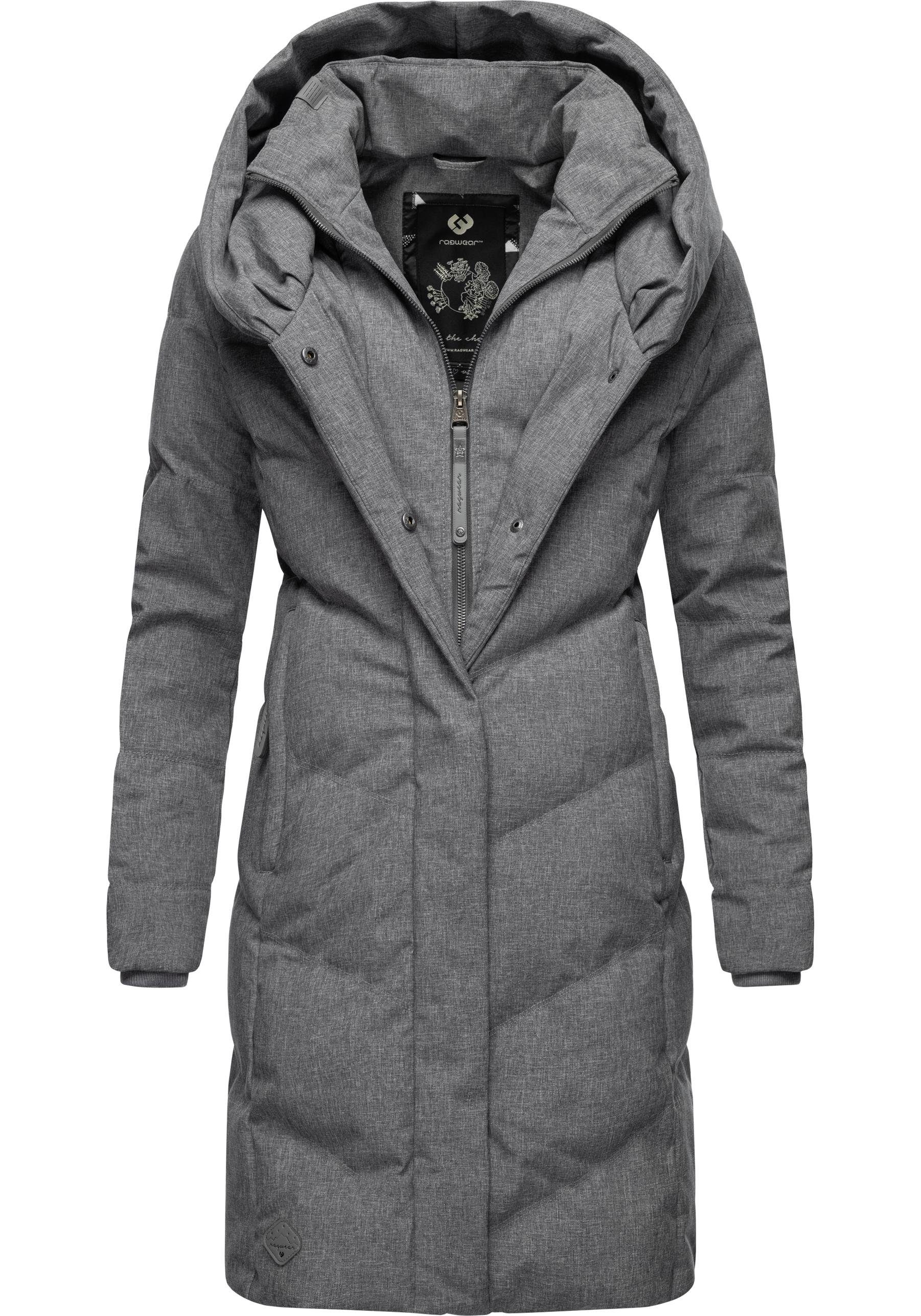 Ragwear Winterjacke Natalka stylischer, gesteppter Winterparka mit gefütterter Kapuze