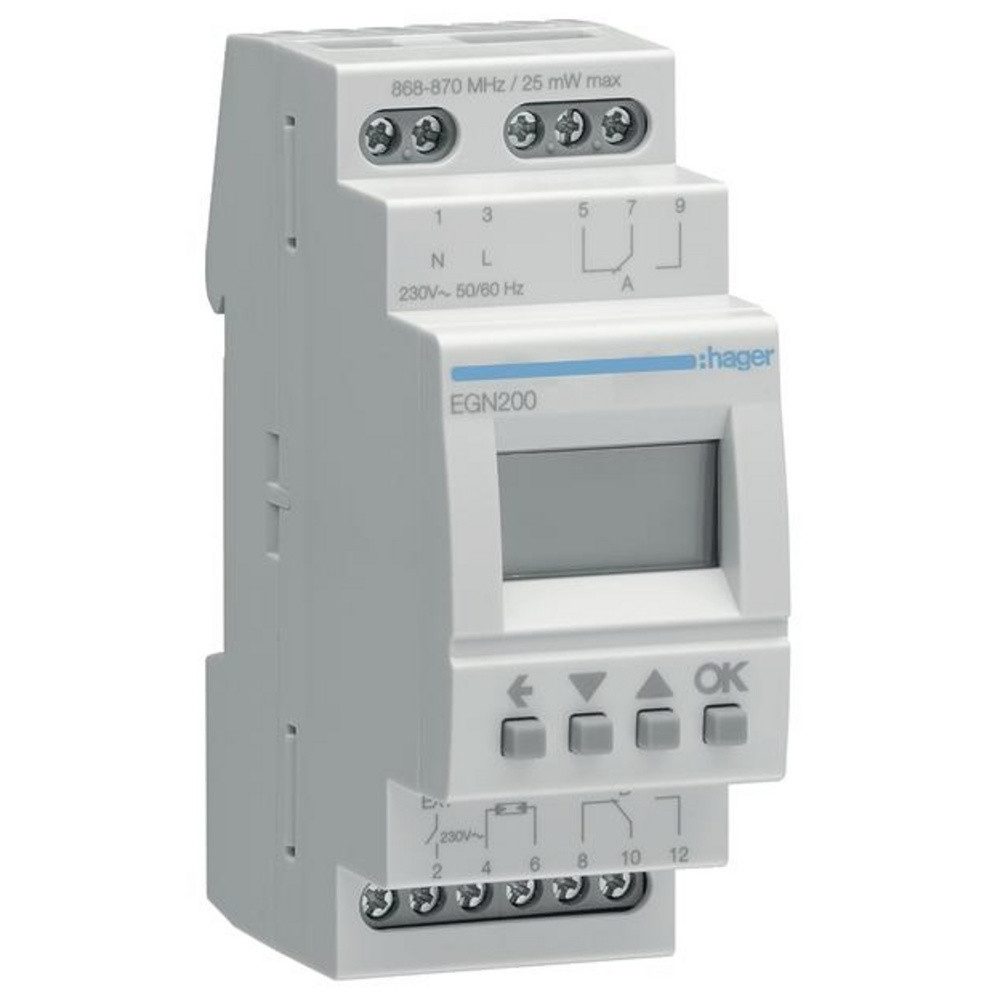 Hager Zeitschaltuhr Hager Hutschienen-Zeitschaltuhr analog, EGN200