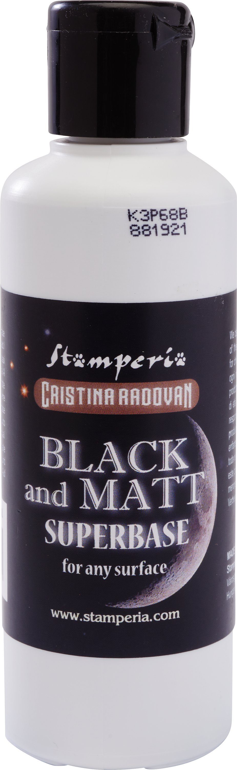 Stamperia Bastelfarbe Superbase BLACK and MATT, 80 ml