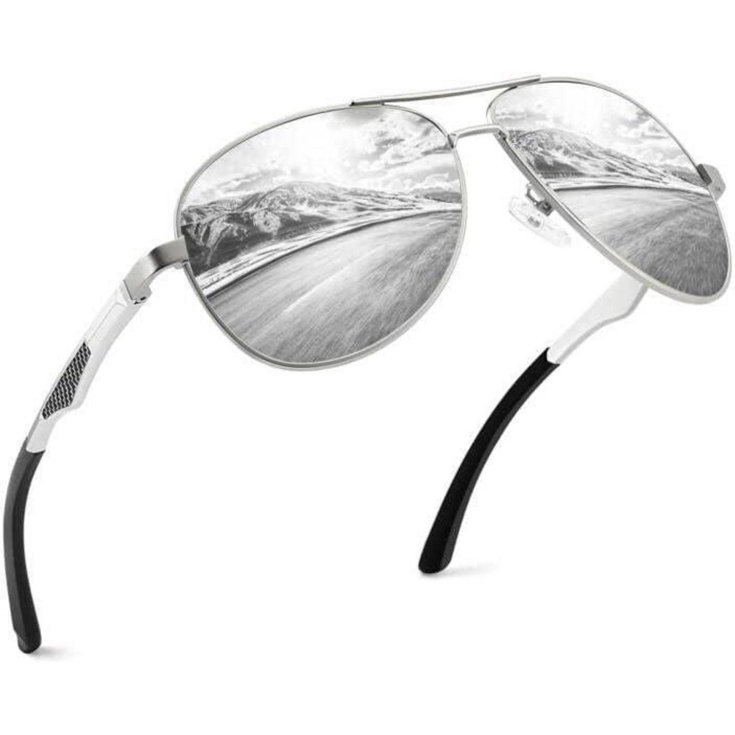 LuxusKollektion Pilotenbrille Pilotenbrille Herren Damen Silber Rahmen Silber Verspiegelte Linsen (1-St)